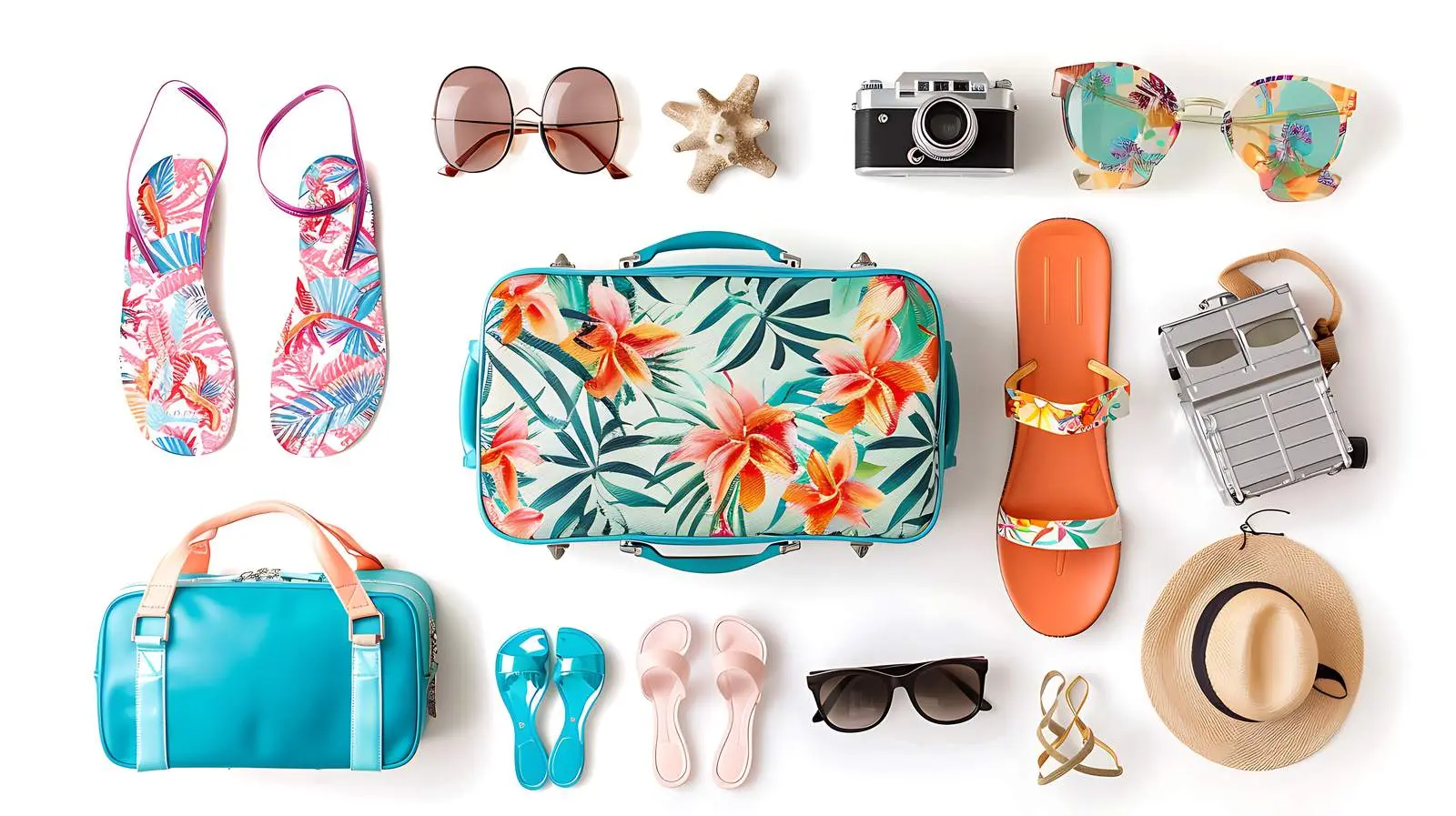 Summer Travel Essentials: Luggage with Swimwear — free download from Dotvec