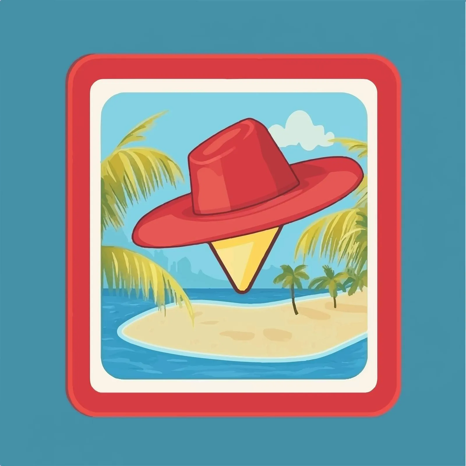 Travel Location Pin and Hat Vector Illustration — free download from Dotvec