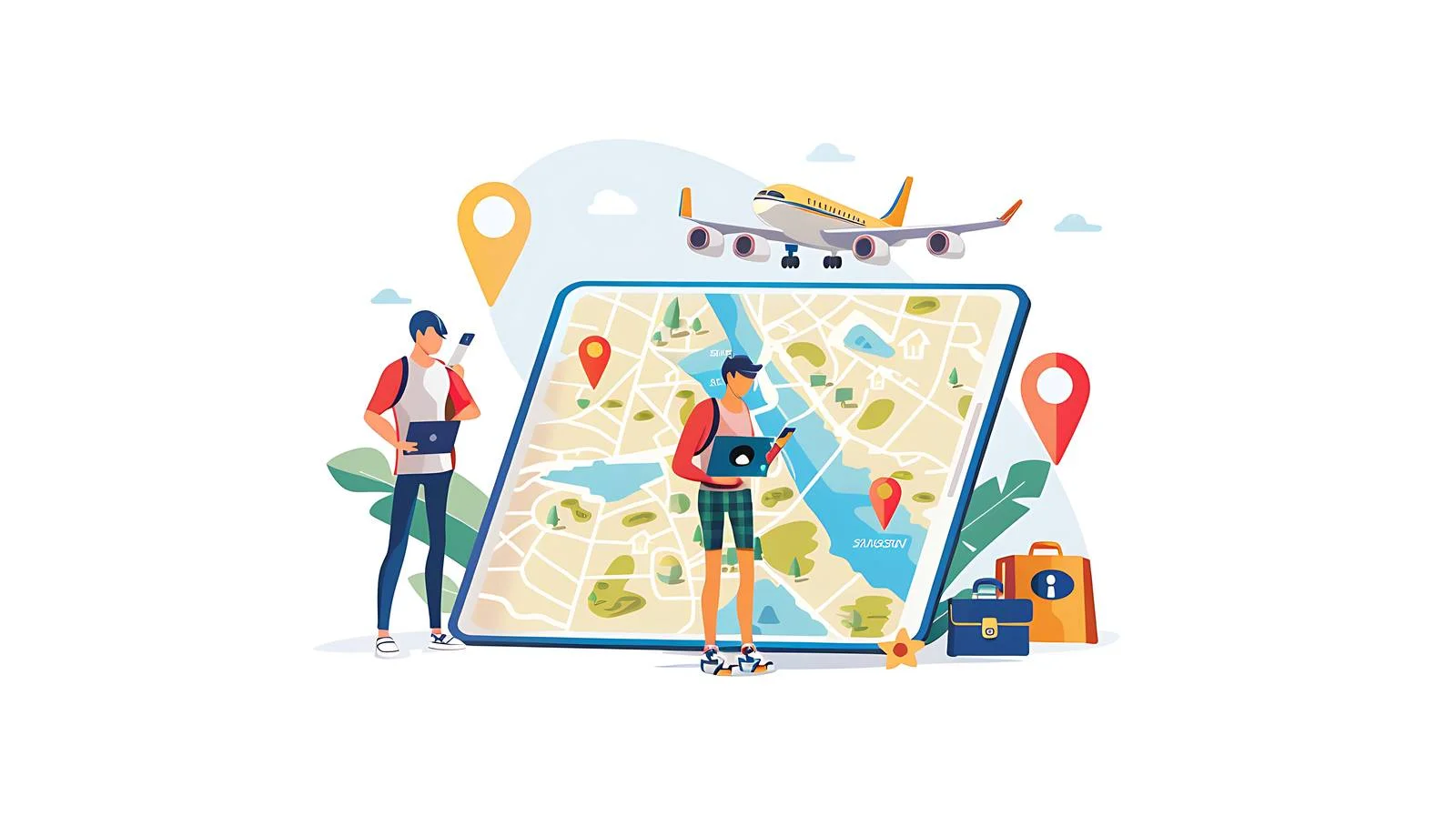 Travel Booking Tablet App Usage — free download from Dotvec