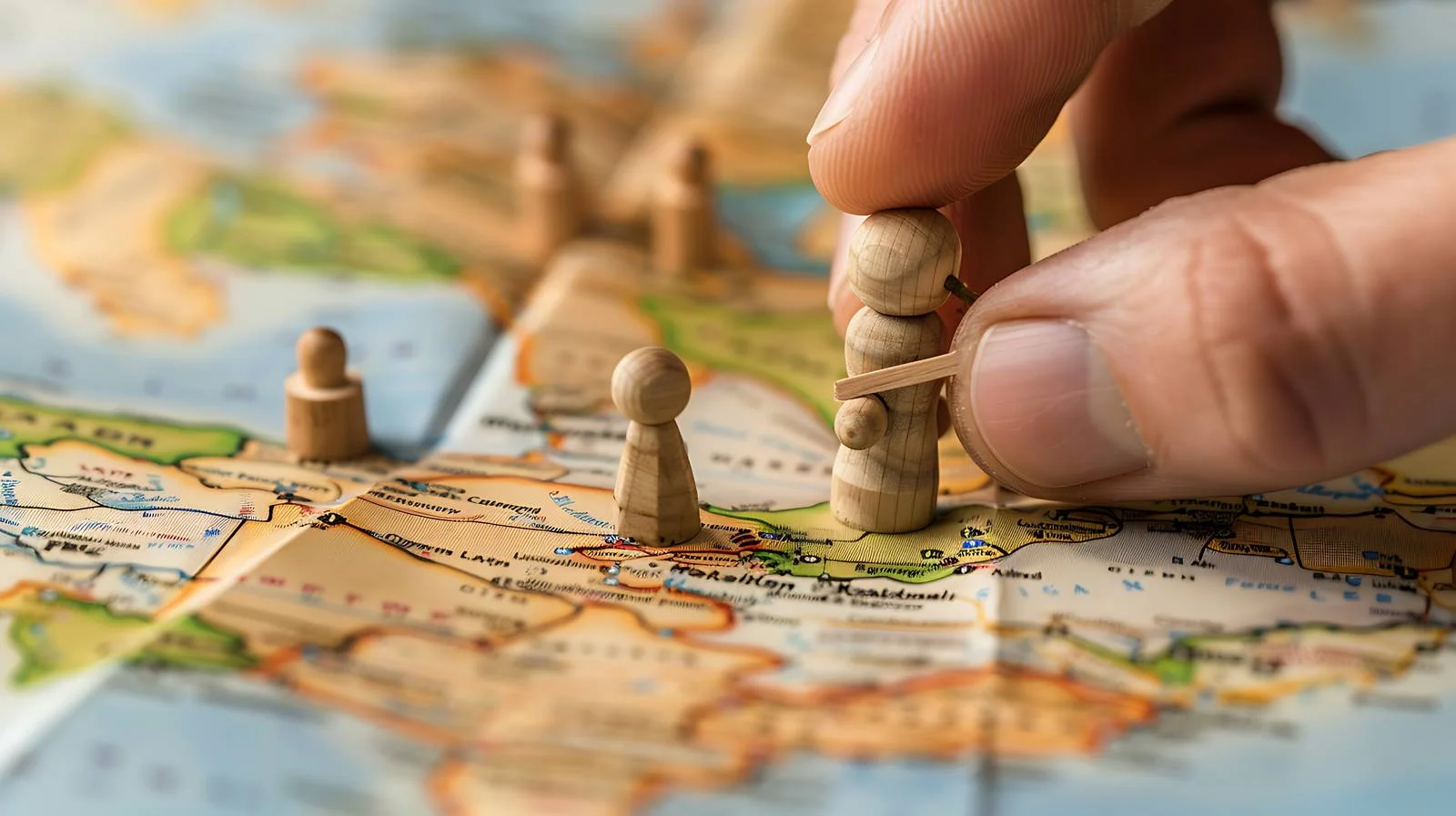 Travel Planning with Wooden Doll Marker — free download from Dotvec