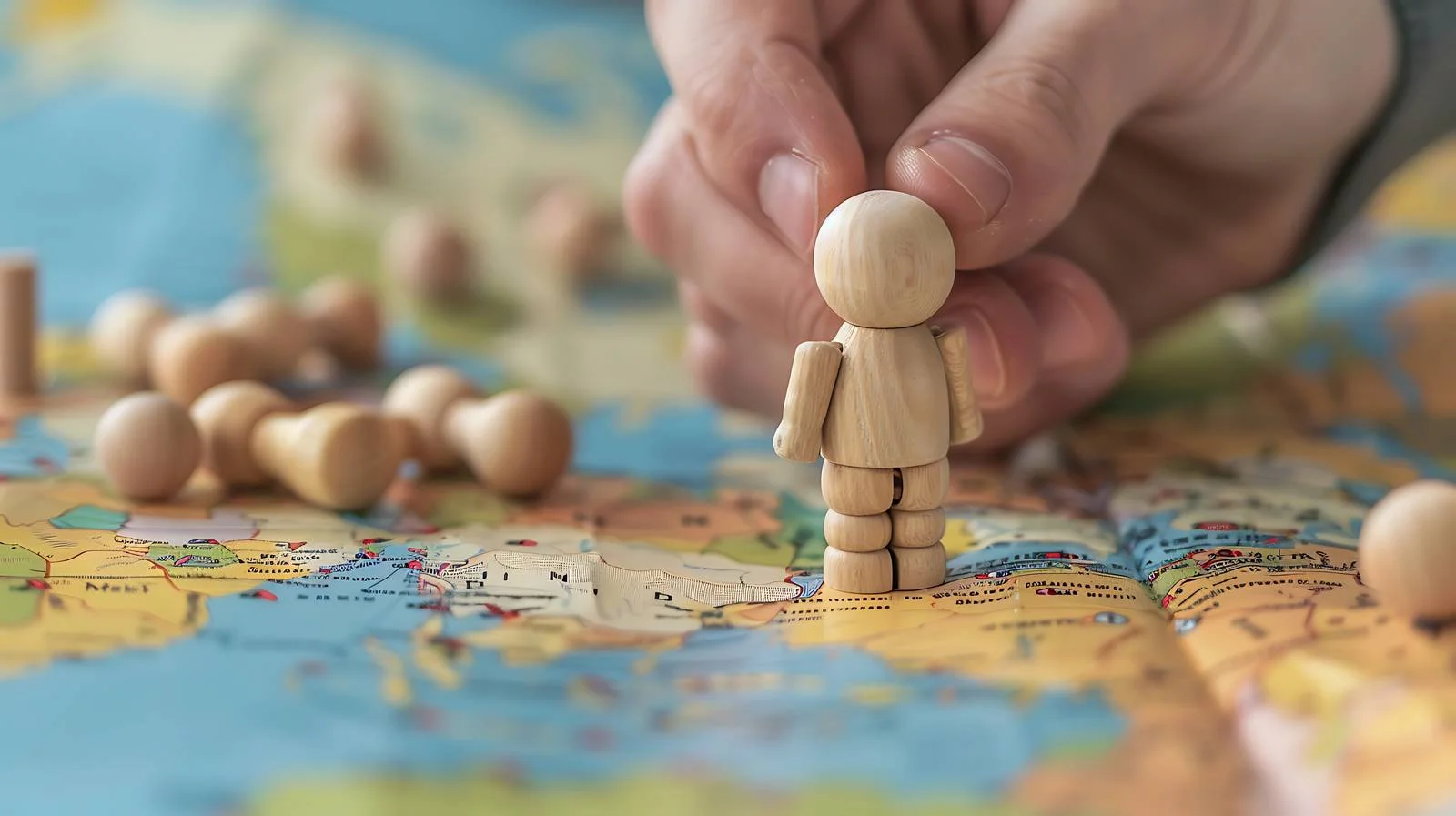 Travel Planning with Wooden Doll — free download from Dotvec