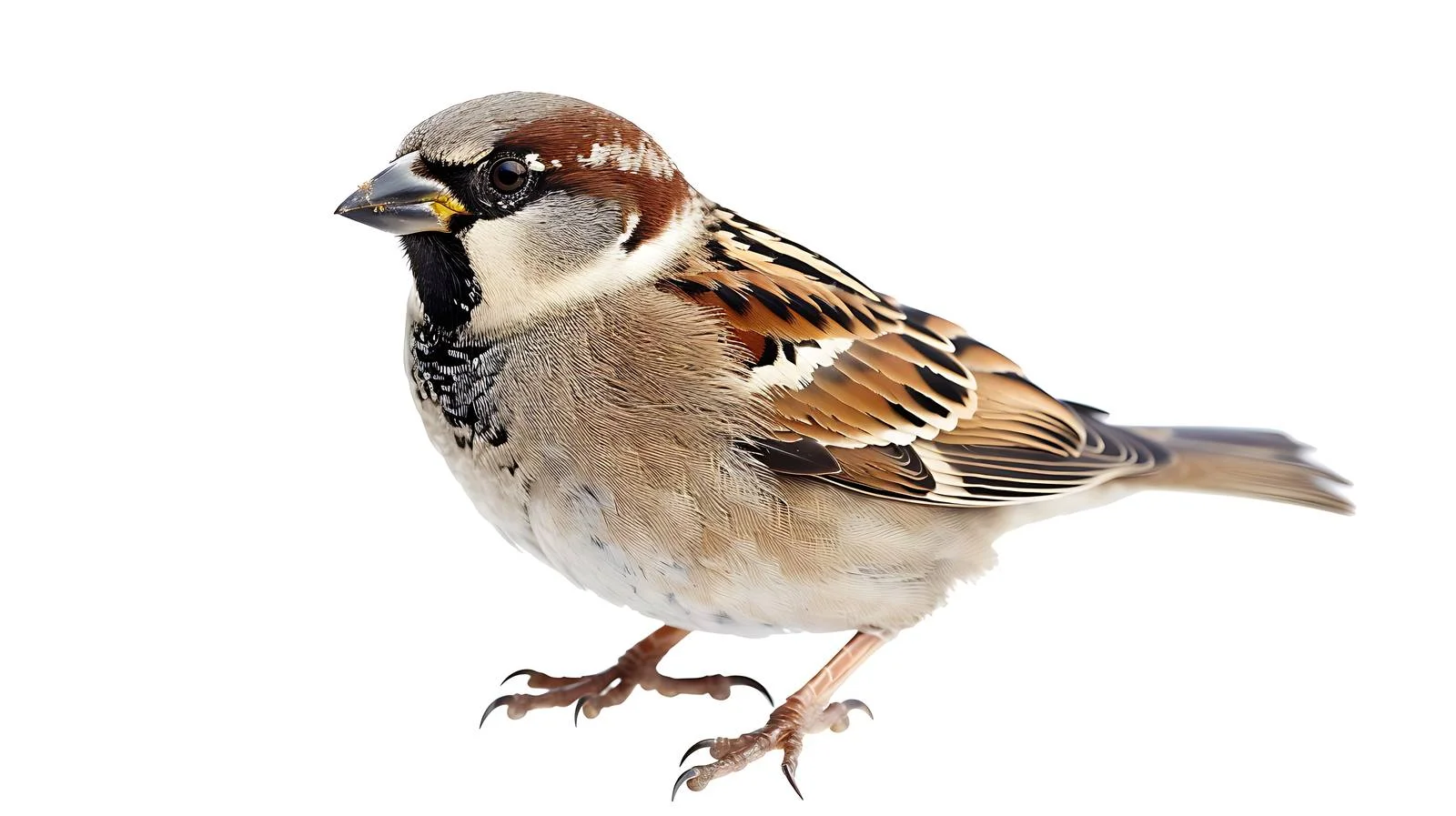 Detailed Tree Sparrow Close-up on White — free download from Dotvec
