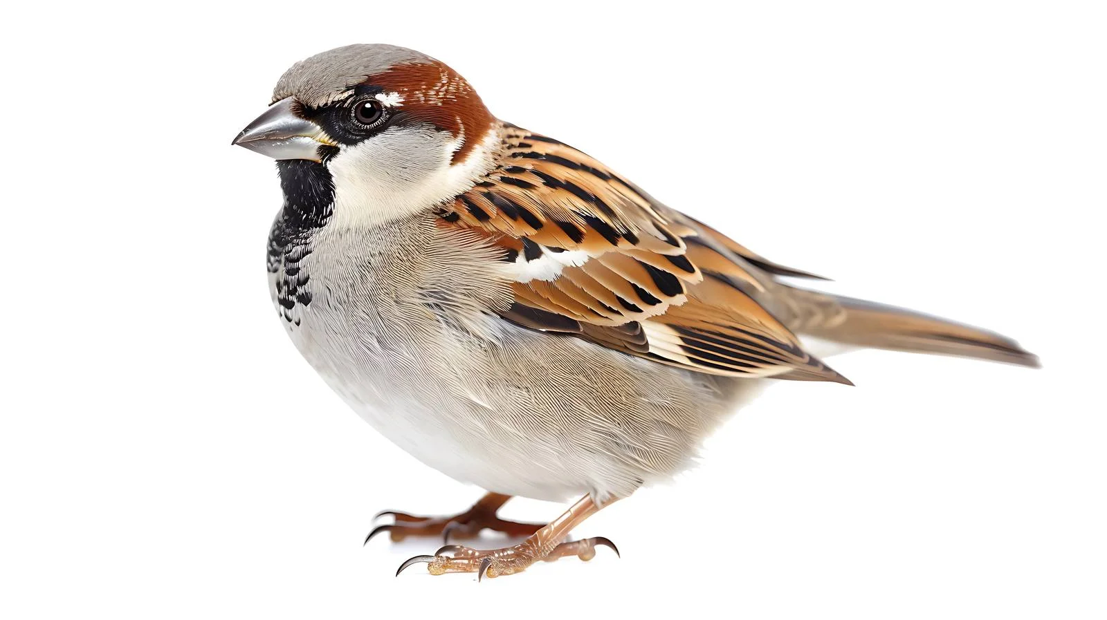 Close-Up of Tree Sparrow Isolated on White — free download from Dotvec