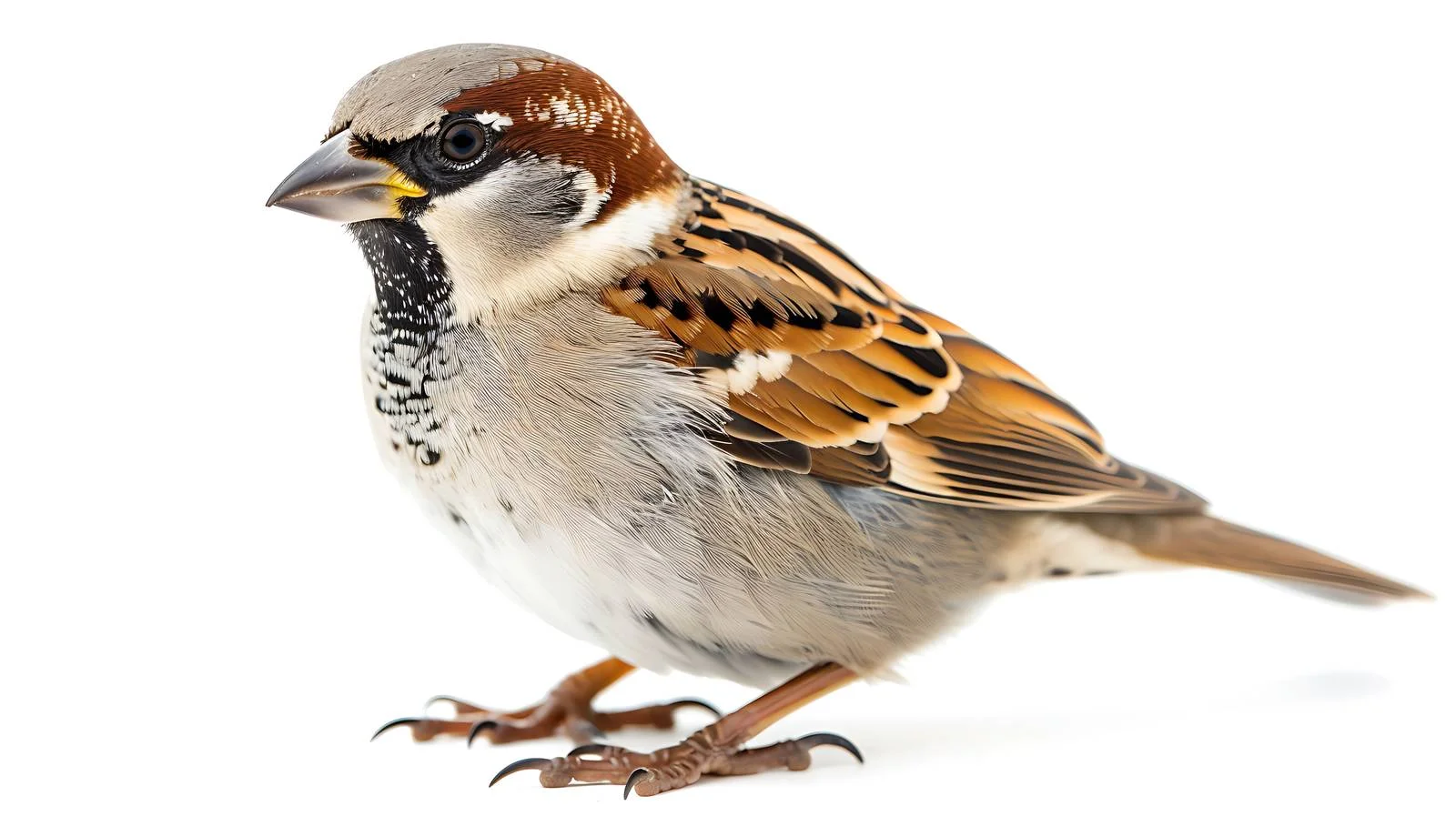 Detailed Tree Sparrow Close-Up on White — free download from Dotvec