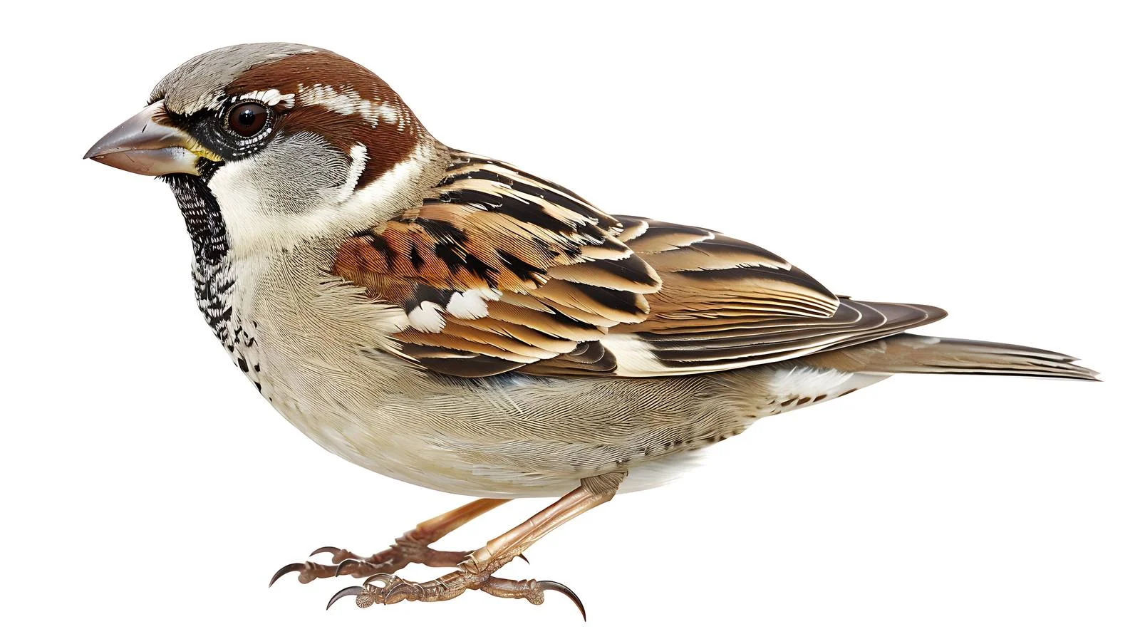 Elegant Tree Sparrow on White Background — free download from Dotvec