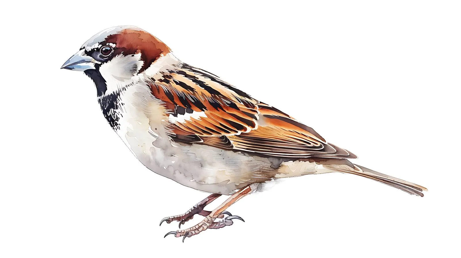 Elegant Tree Sparrow Watercolor Illustration Isolated — free download from Dotvec