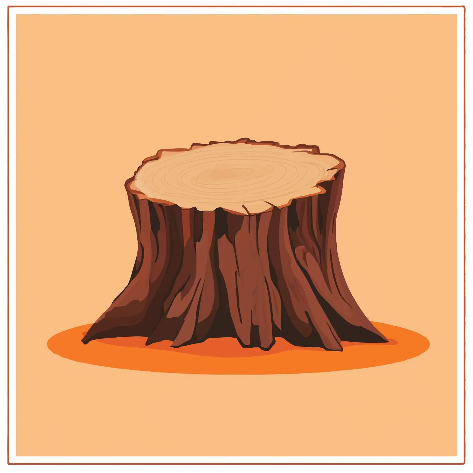 Tree Stump and Timber Flat Vector Illustration — free download from Dotvec