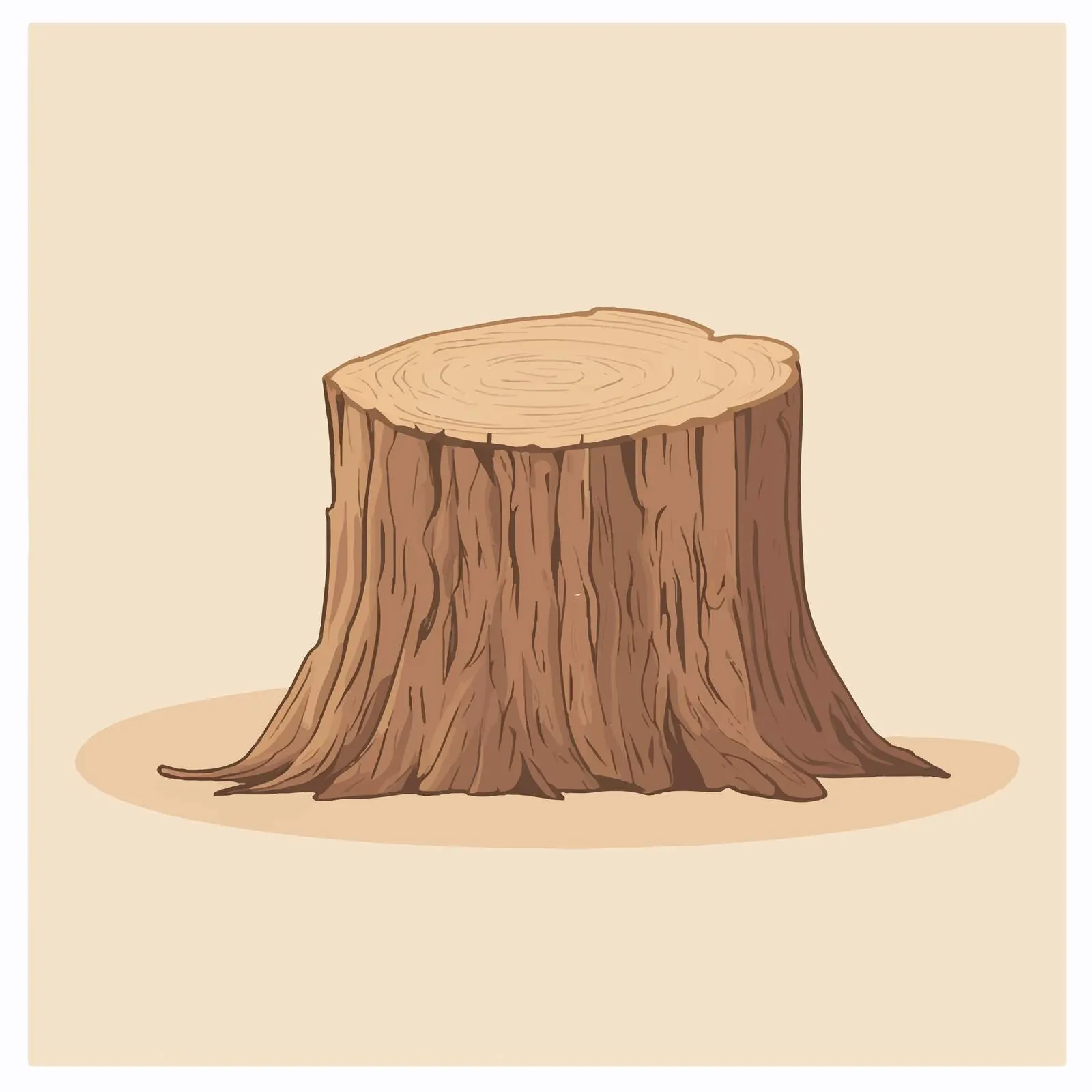 Tree Stump and Timber Vector Illustration — free download from Dotvec