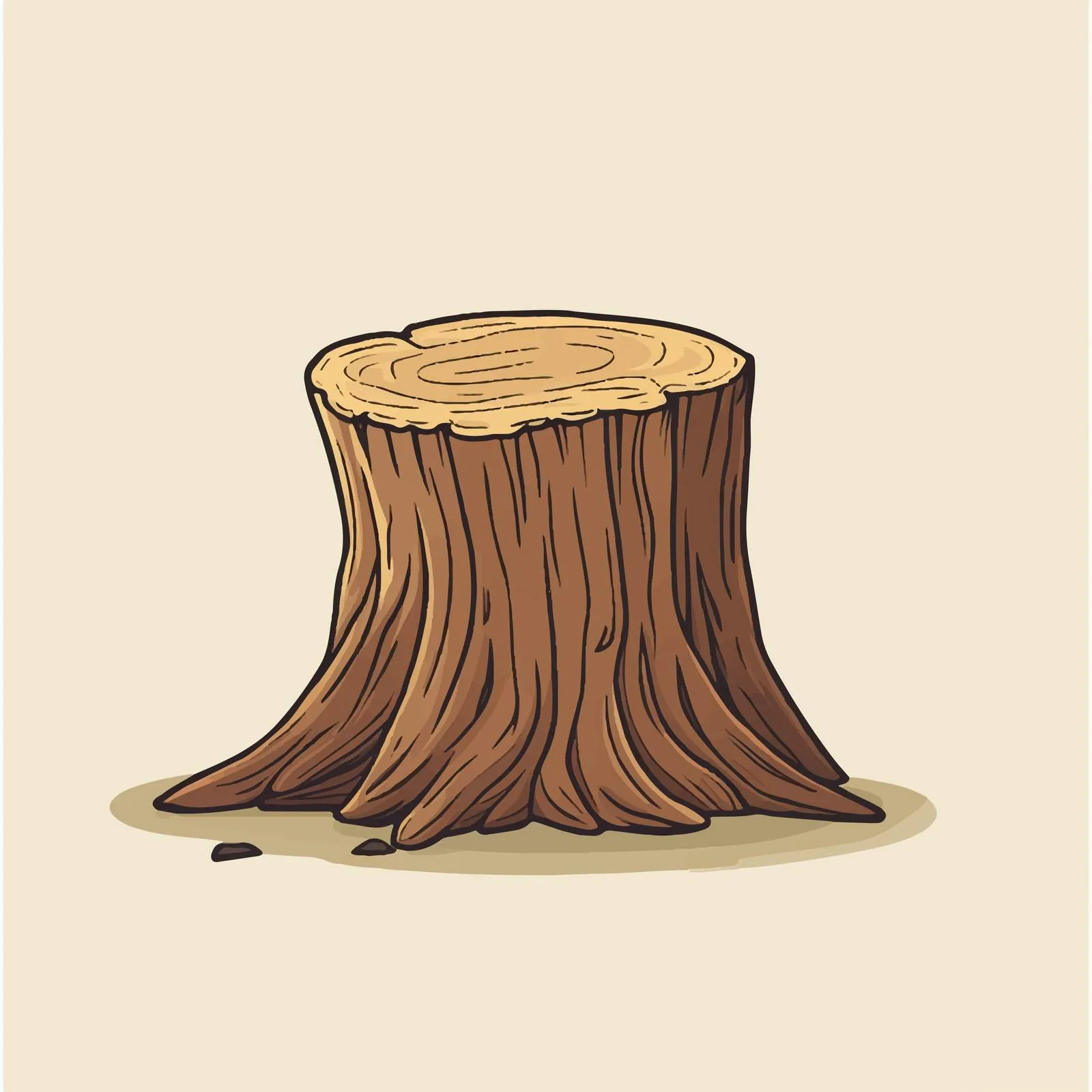 Tree Stump and Timber Flat Vector Illustration — free download from Dotvec
