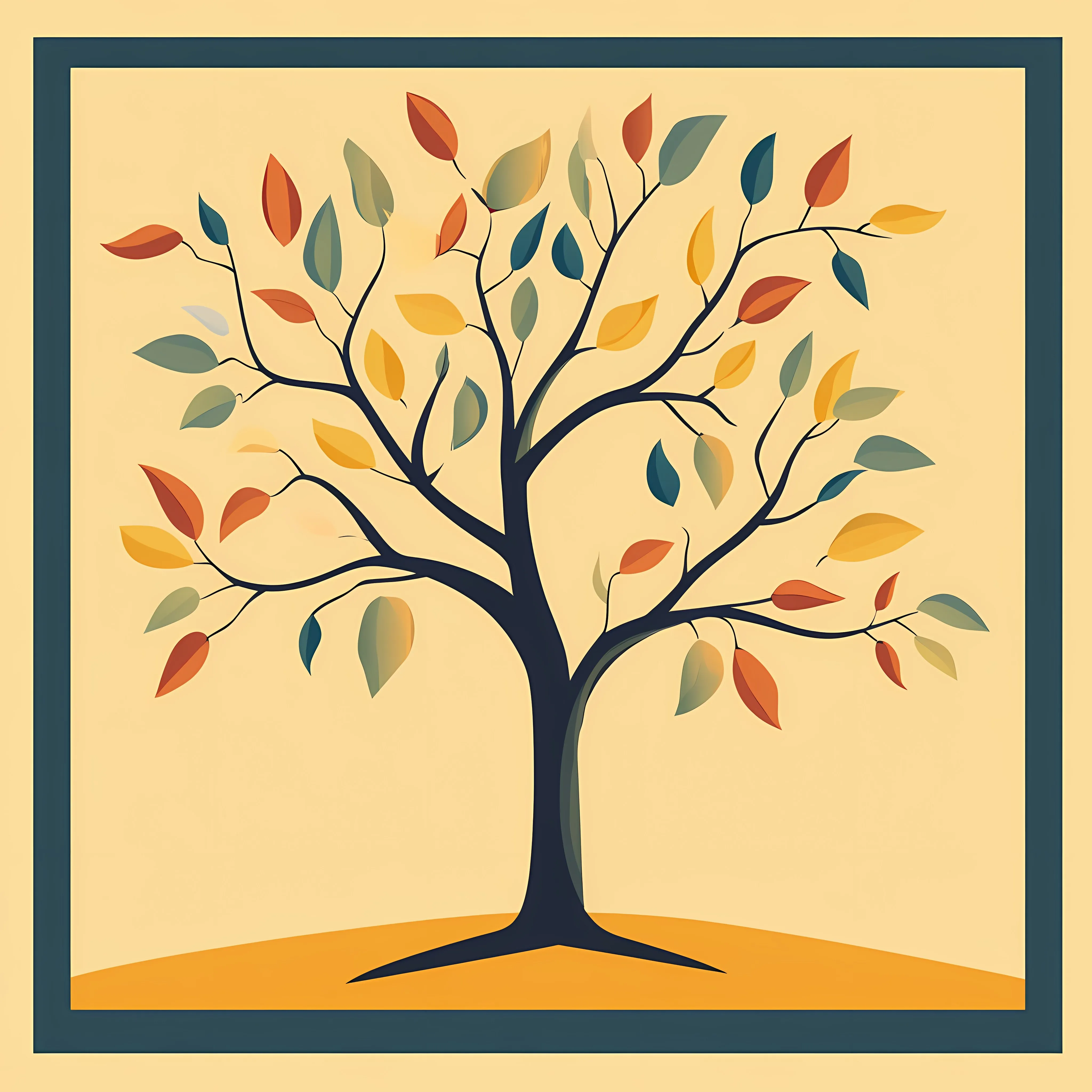 Flat Vector Tree Design Illustration Art — free download from Dotvec