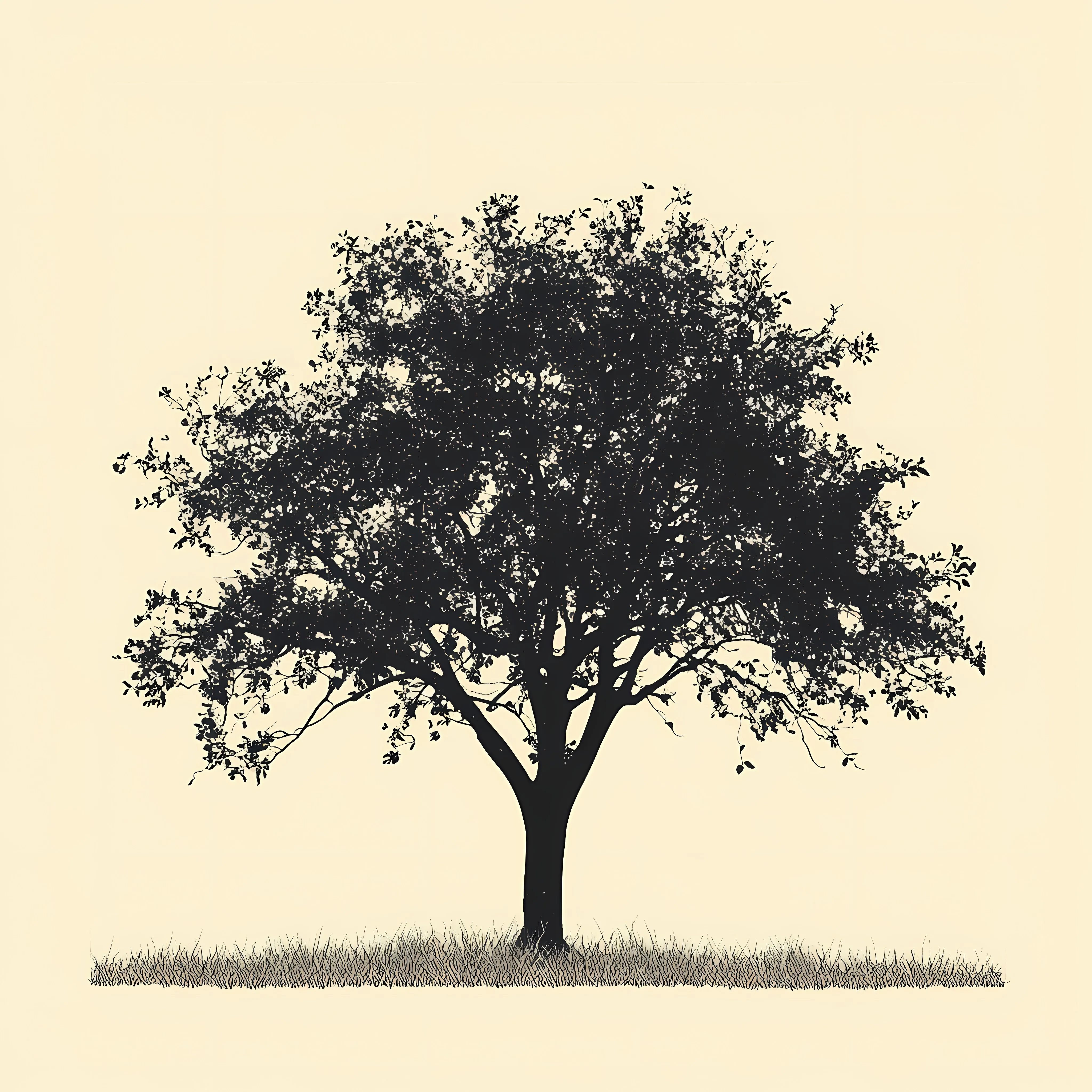 Flat Tree Vector Illustration for Design Projects – free tree drawing image from Dotvec