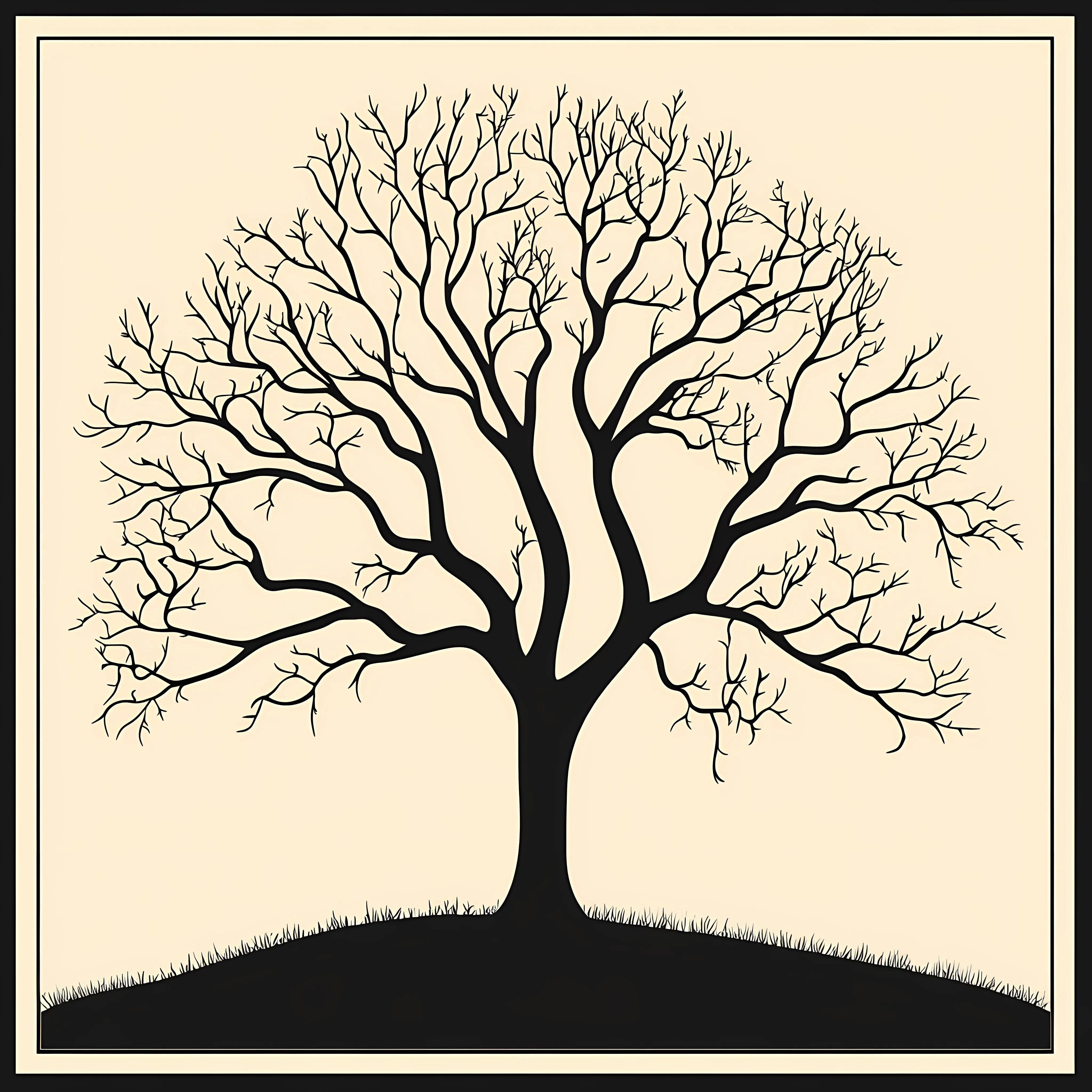 Flat Tree Vector Silhouette Illustration — free download from Dotvec