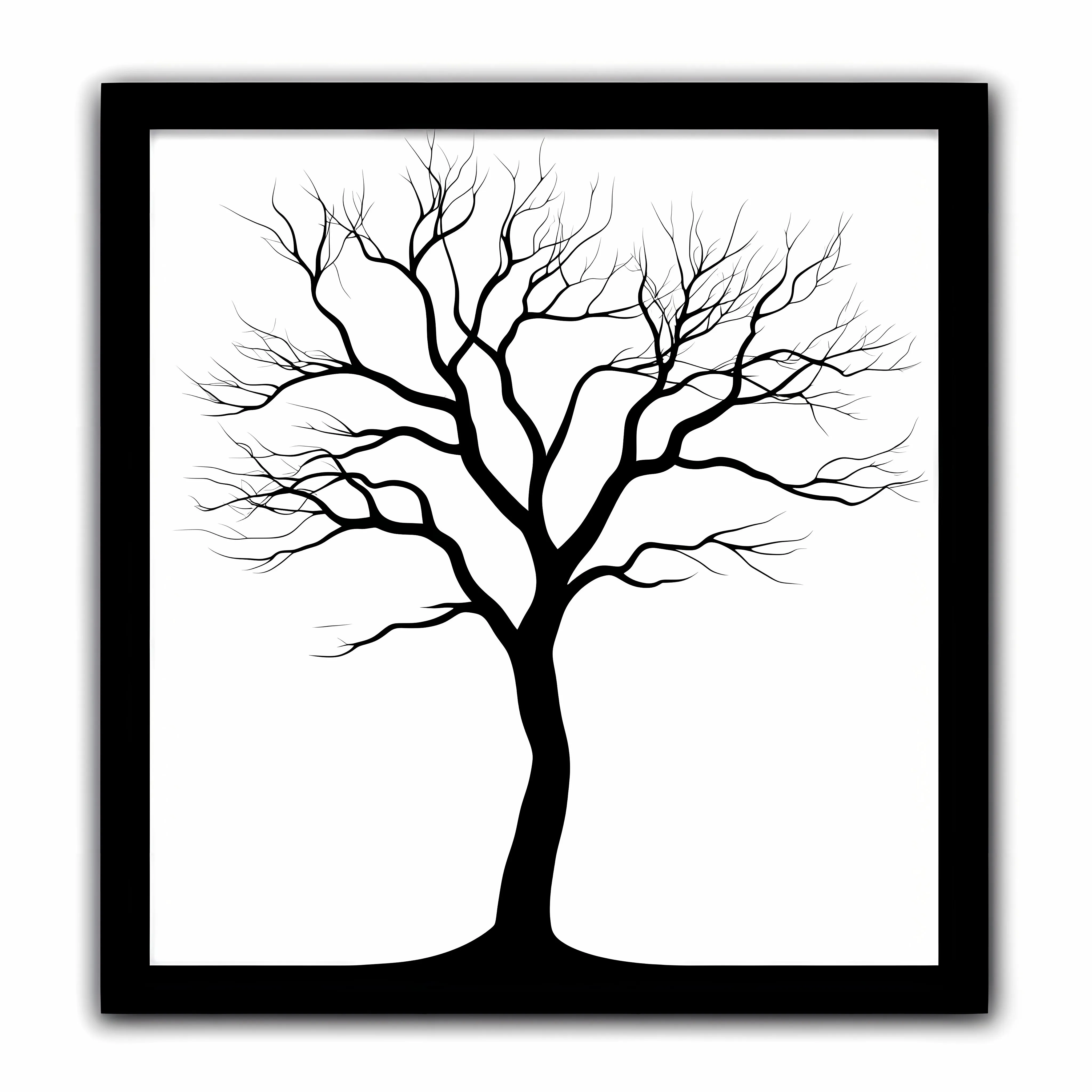 Stylish Tree Vector Silhouette Illustration Art — free download from Dotvec