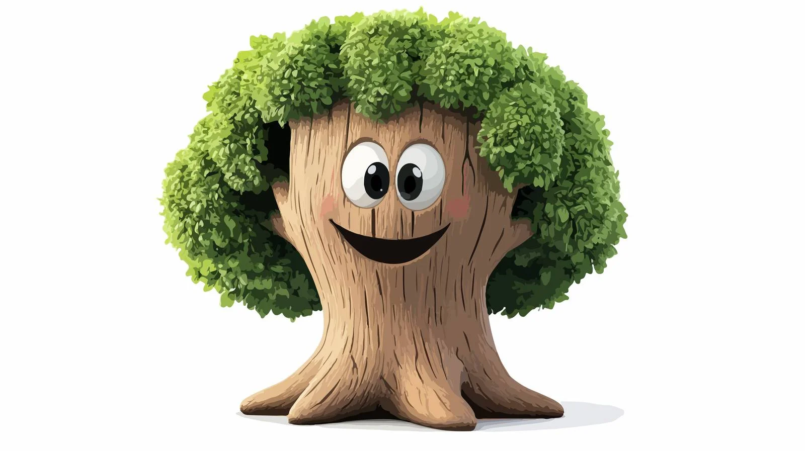 Playful Tree Cartoon Character Vector Illustration — free download from Dotvec