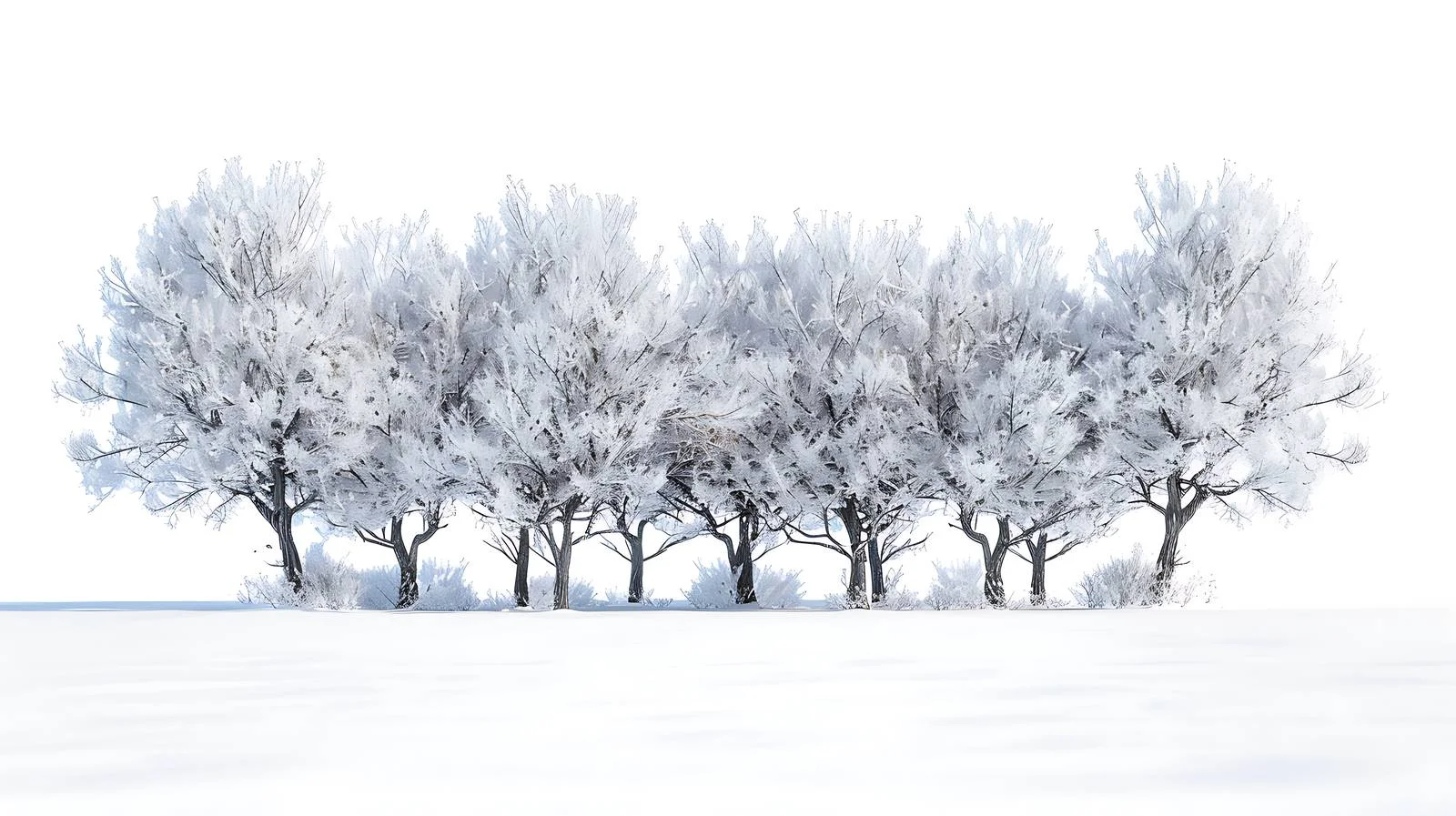 Glistening Trees in Winter Adorned with Hoarfrost — free download from Dotvec