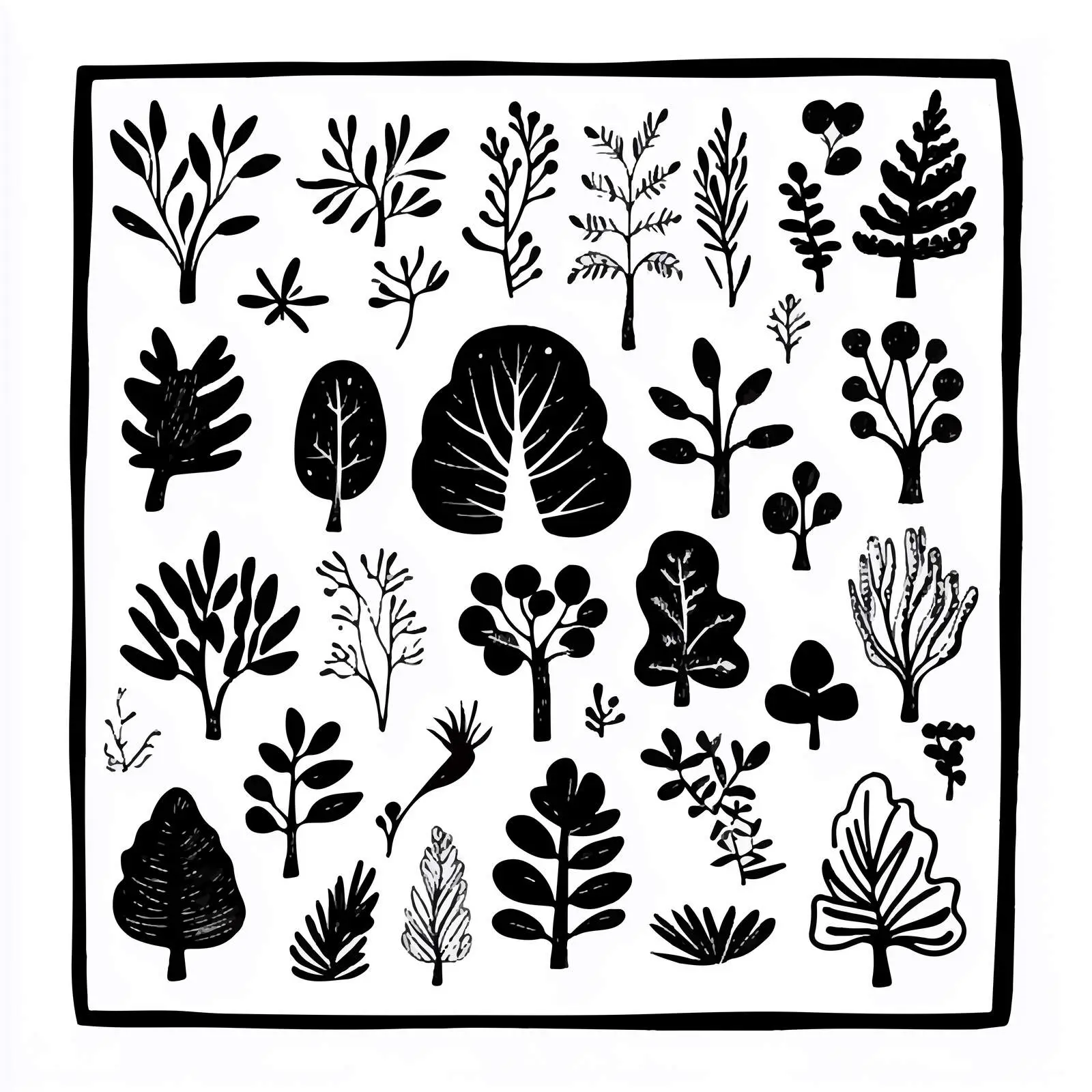 Cartoon Tree and Plant Vector Icons Set — free download from Dotvec