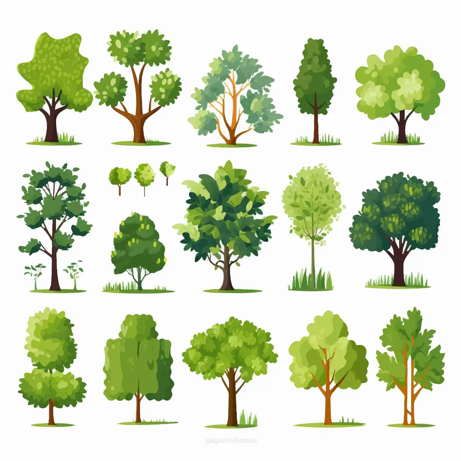 Lush Deciduous Forest Canopy Vector Design — free download from Dotvec