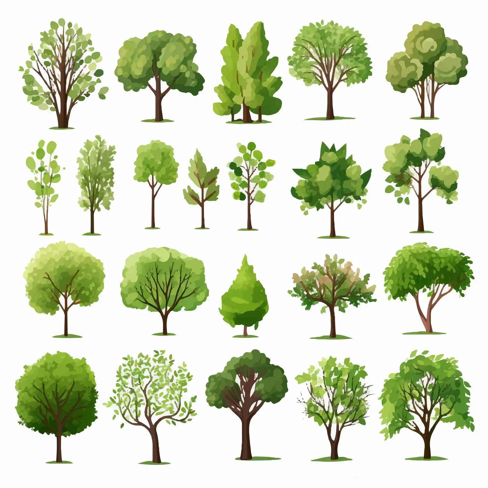 Lush Deciduous Tree Canopy Illustration – free deciduous image from Dotvec