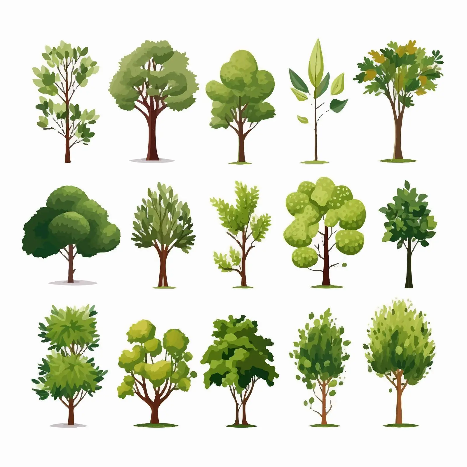 Lush Deciduous Forest Canopy Vectors – free deciduous image from Dotvec
