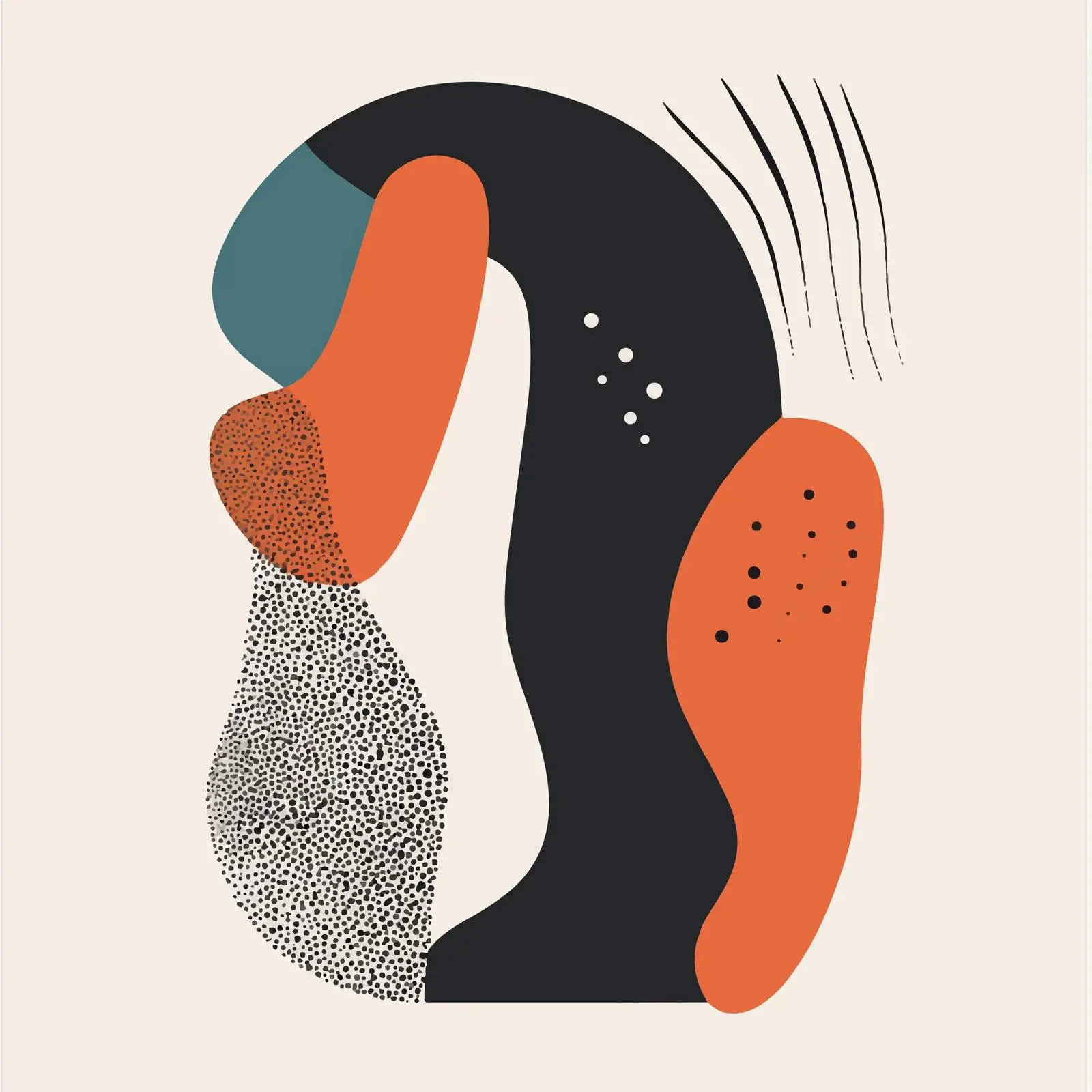 Trendy Abstract Doodle Decorative Element Vector — free download from Dotvec