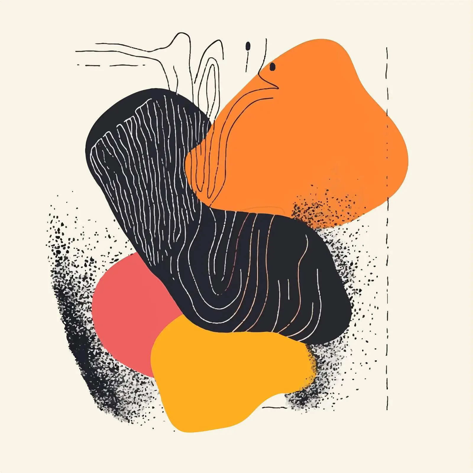 Trendy Abstract Doodle Decorative Vector Element — free download from Dotvec