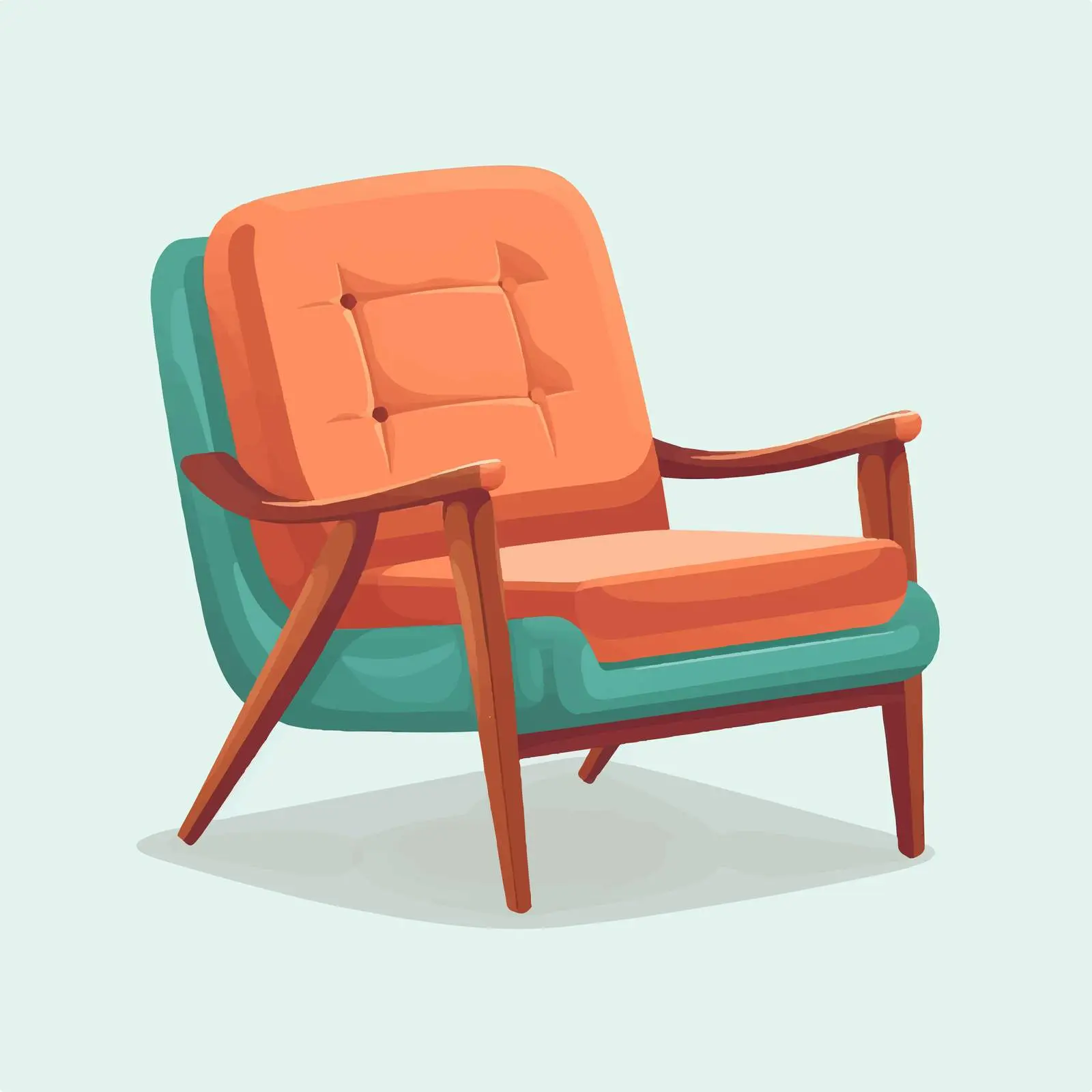Retro Mid-Century Armchair Design – free affordable luxury image from Dotvec