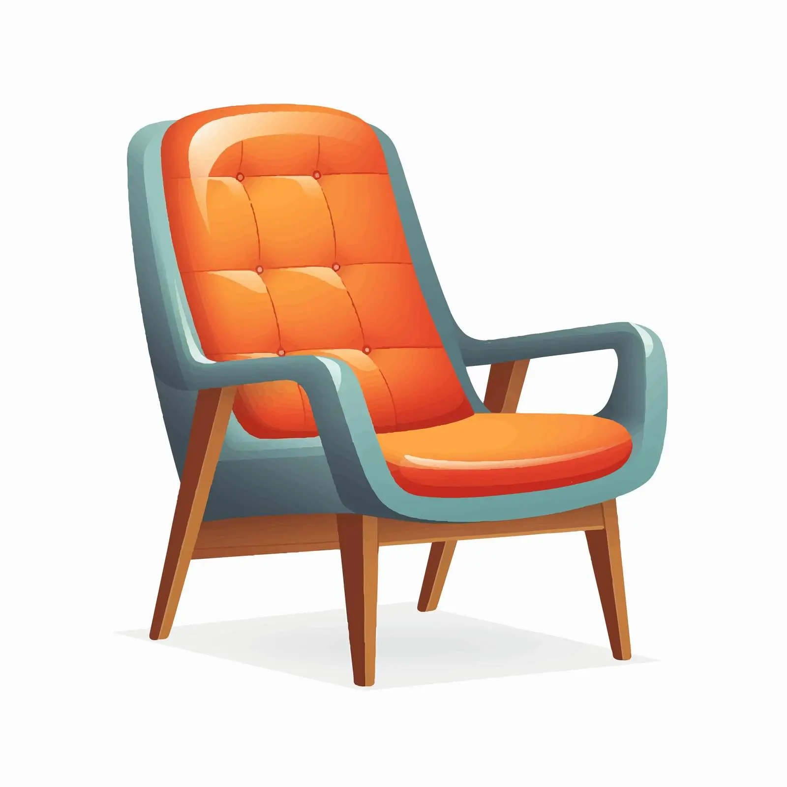 Retro Mid-Century 60s Trendy Armchair Design — free download from Dotvec