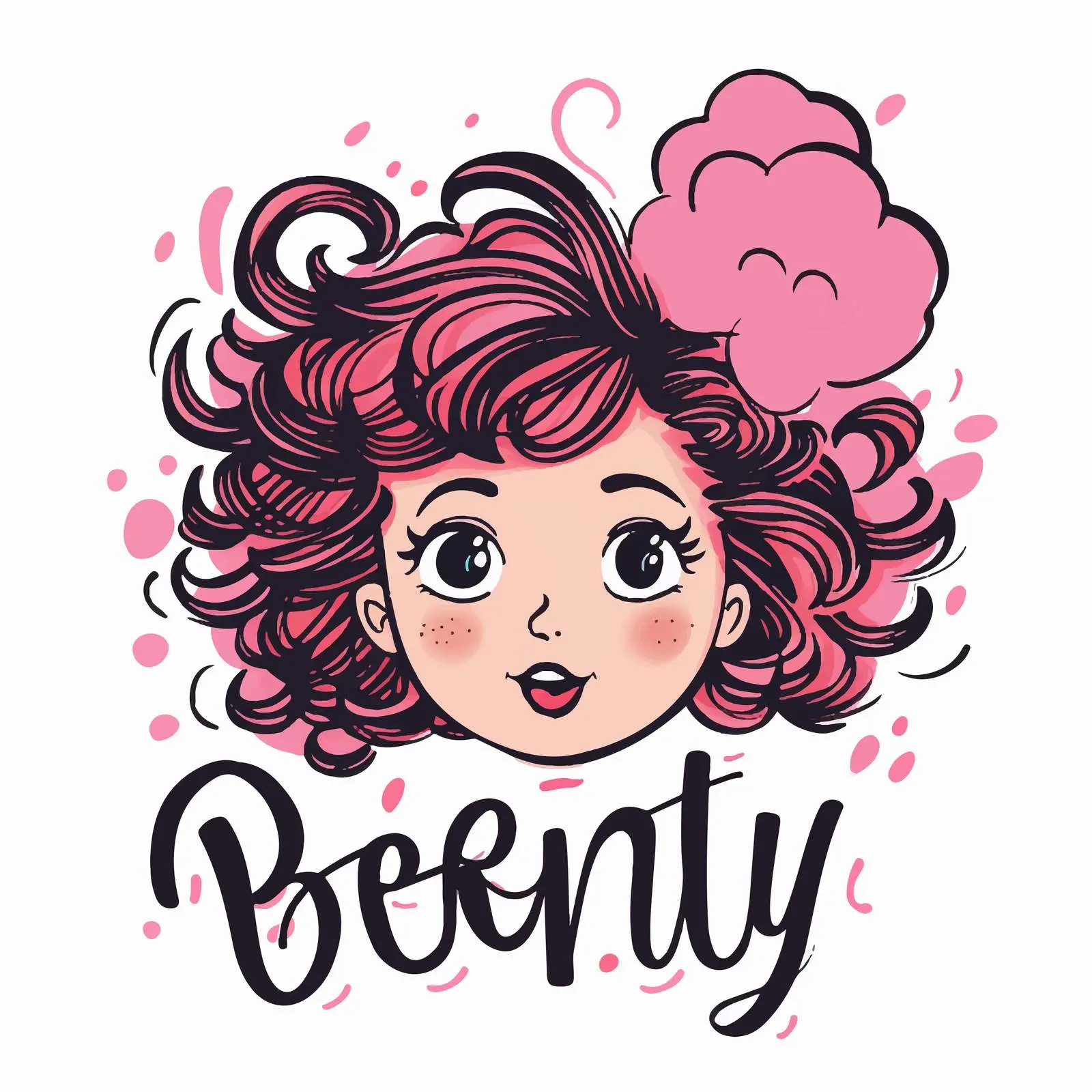 Trendy Baby Birthday Card - It's a Girl — free download from Dotvec