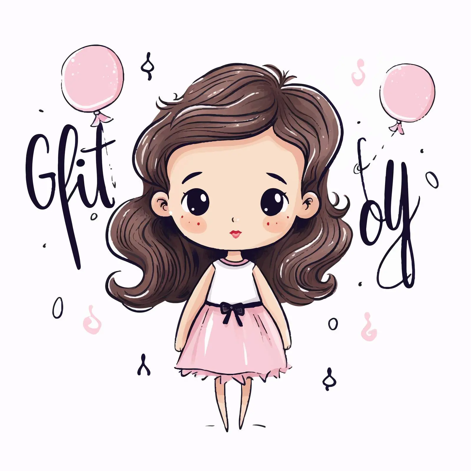 It's a Girl Birthday Card Design — free download from Dotvec