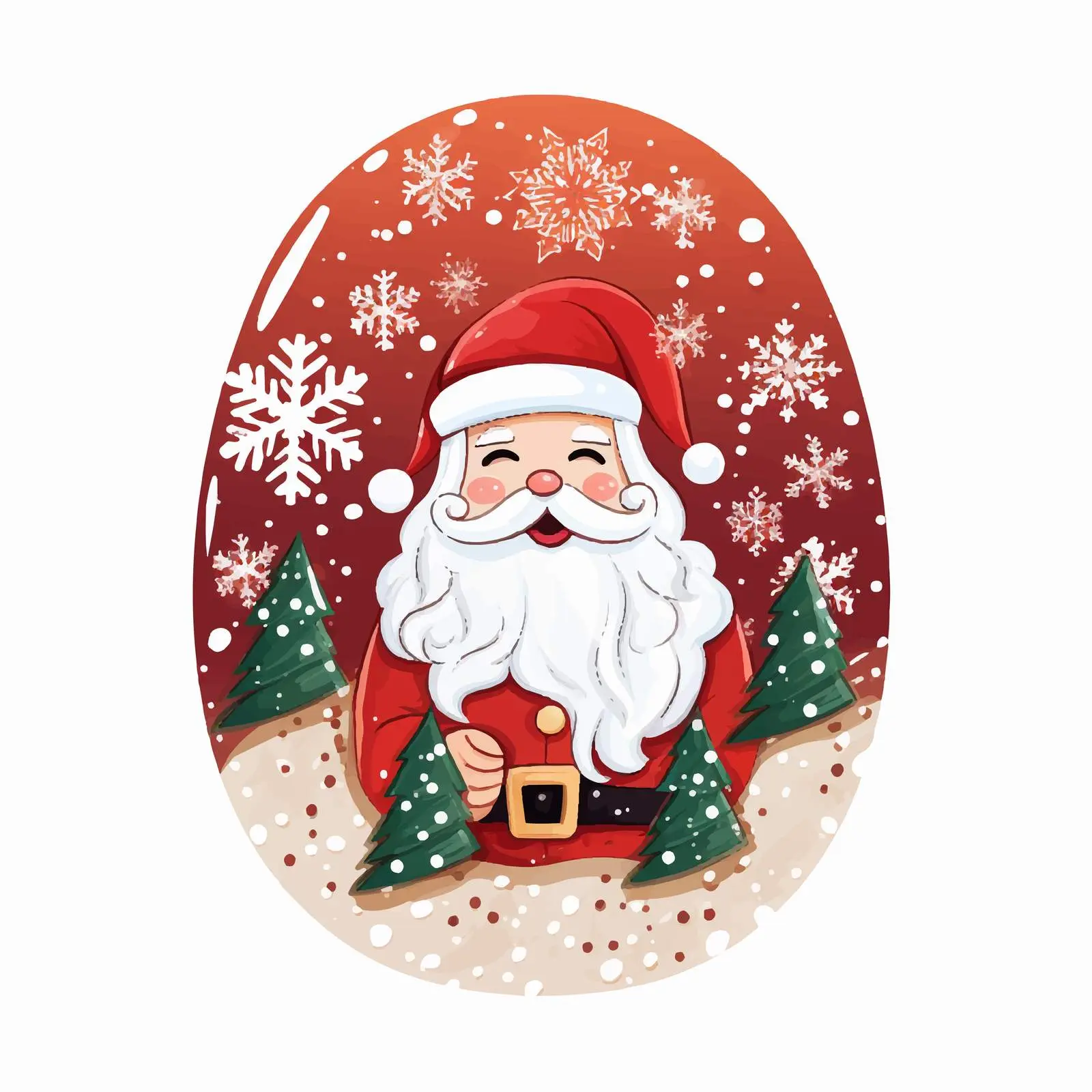 Trendy Santa Hand-Drawn Christmas Nails – free joyful design image from Dotvec