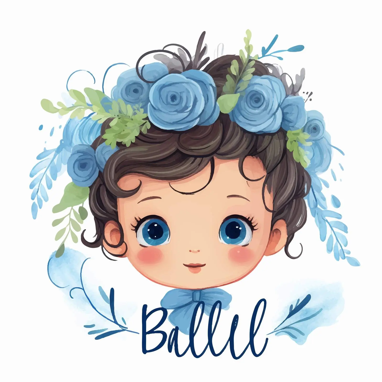 Hello Baby Postcard for Little Girl — free download from Dotvec