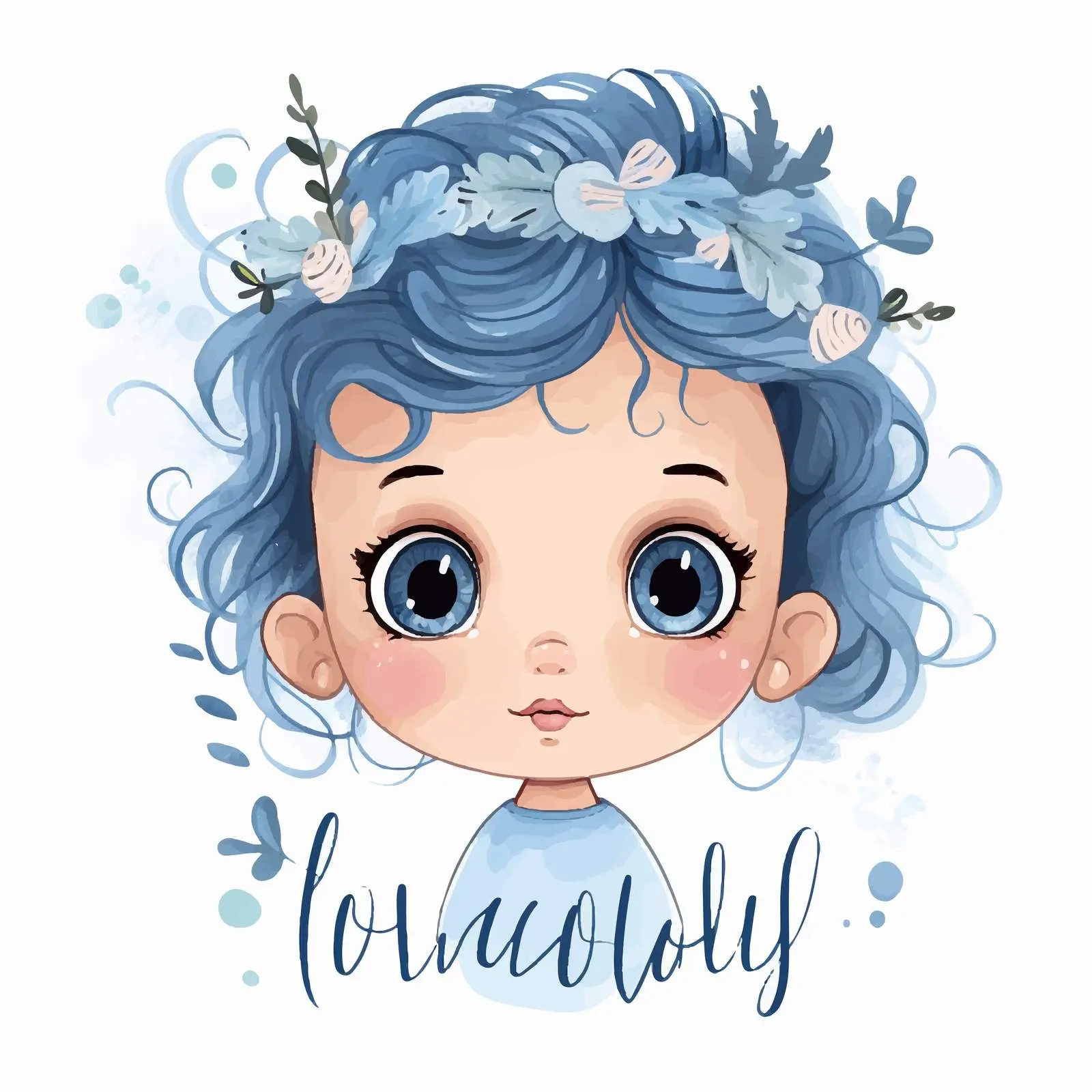 Hello Baby Hand Lettering Postcard for Girls — free download from Dotvec