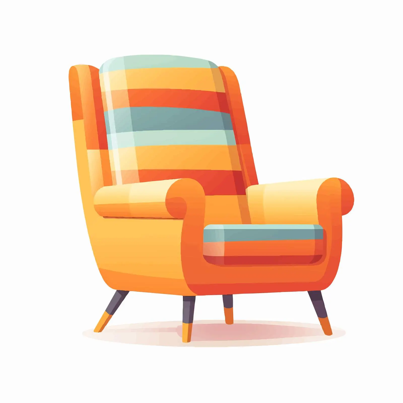 Trendy Retro Mid-Century Armchair Design — free download from Dotvec
