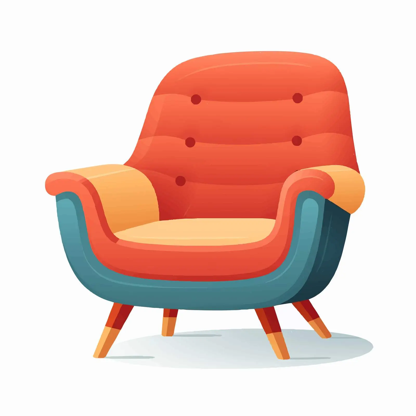 Trendy Retro-Styled Mid-Century Armchair Design — free download from Dotvec