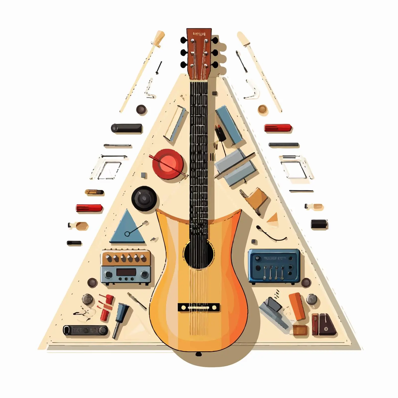 Triangle Musical Instrument Vector Illustration — free download from Dotvec