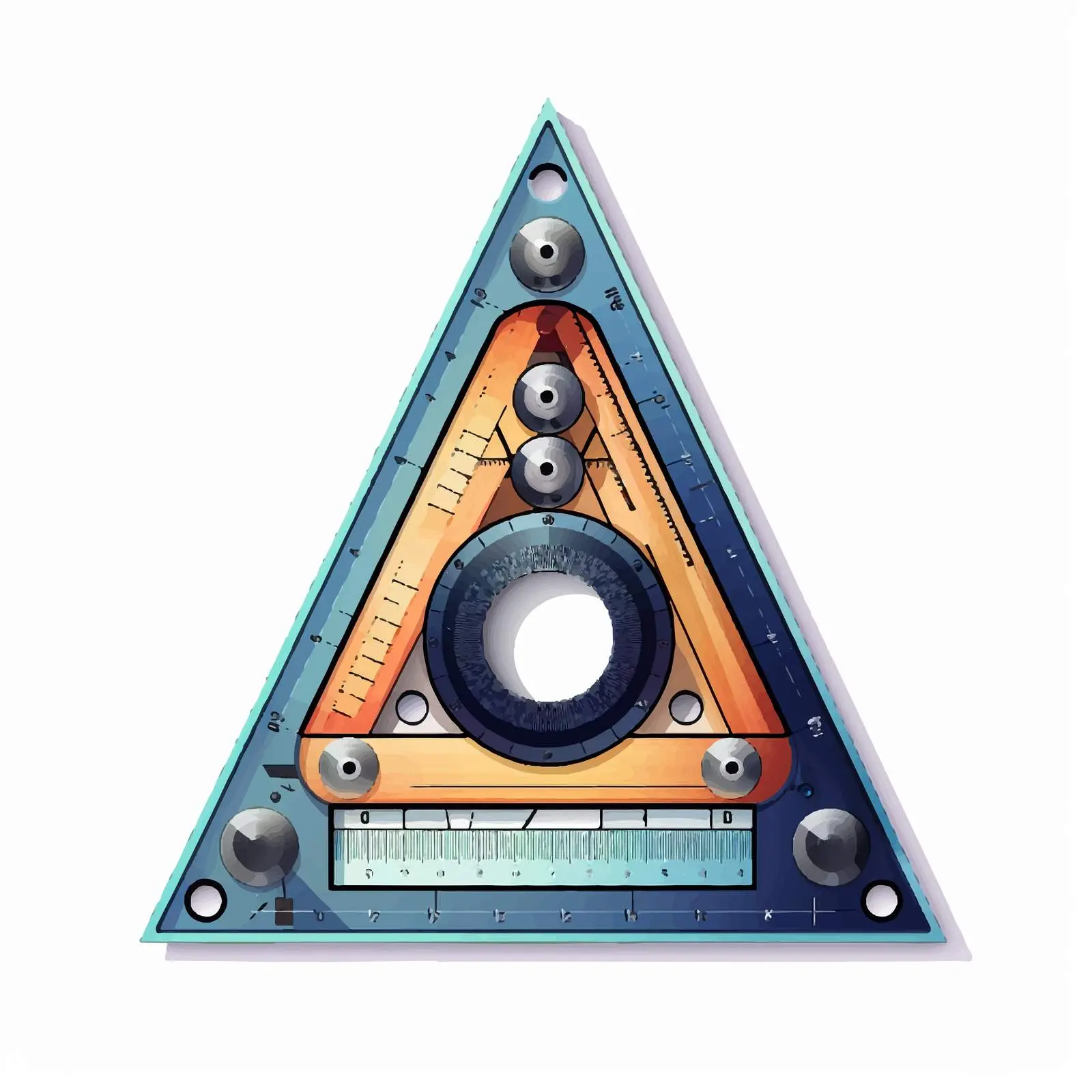 Triangle Instrument Vector Illustration on White Background — free download from Dotvec