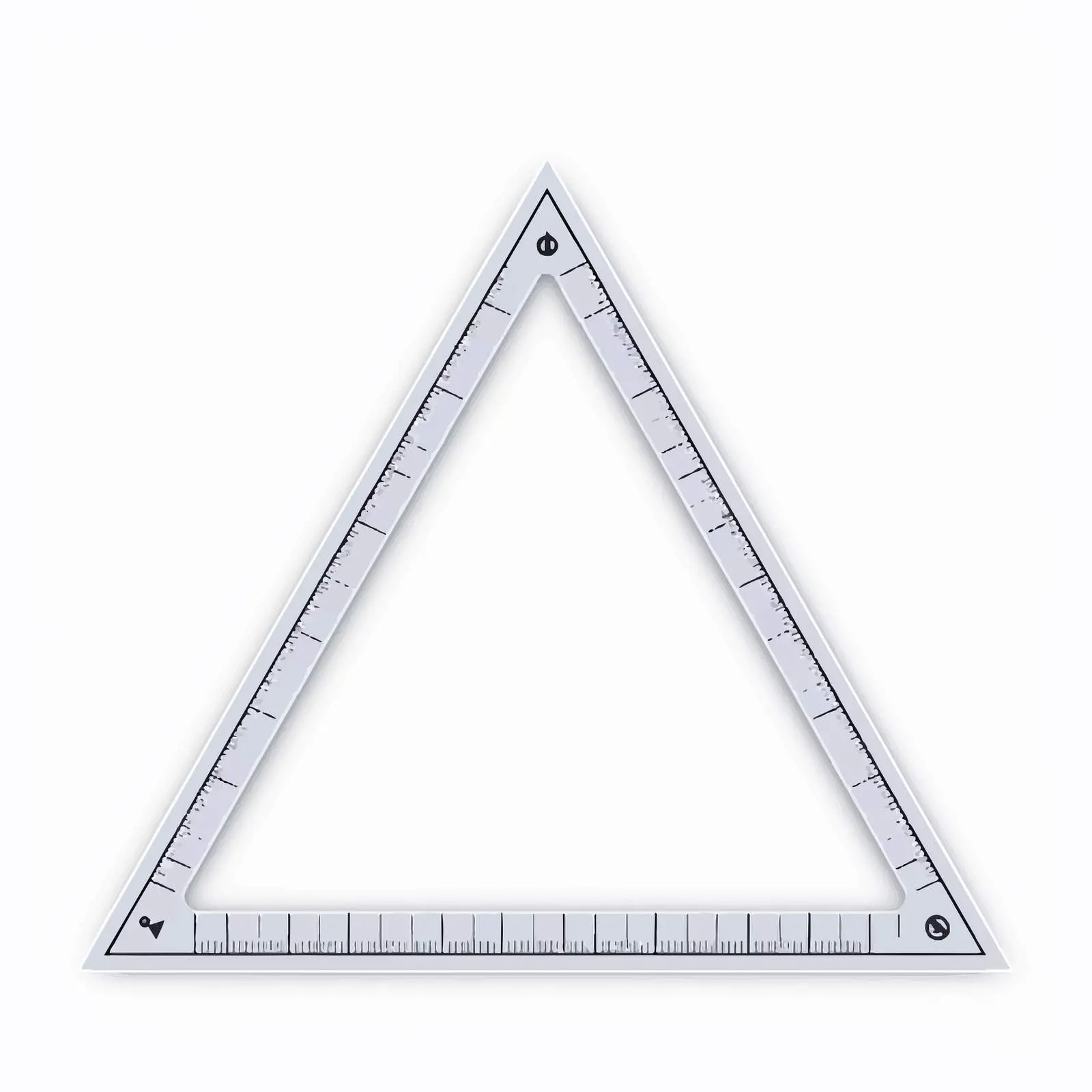 Triangle Ruler Outline Illustration on White Background — free download from Dotvec