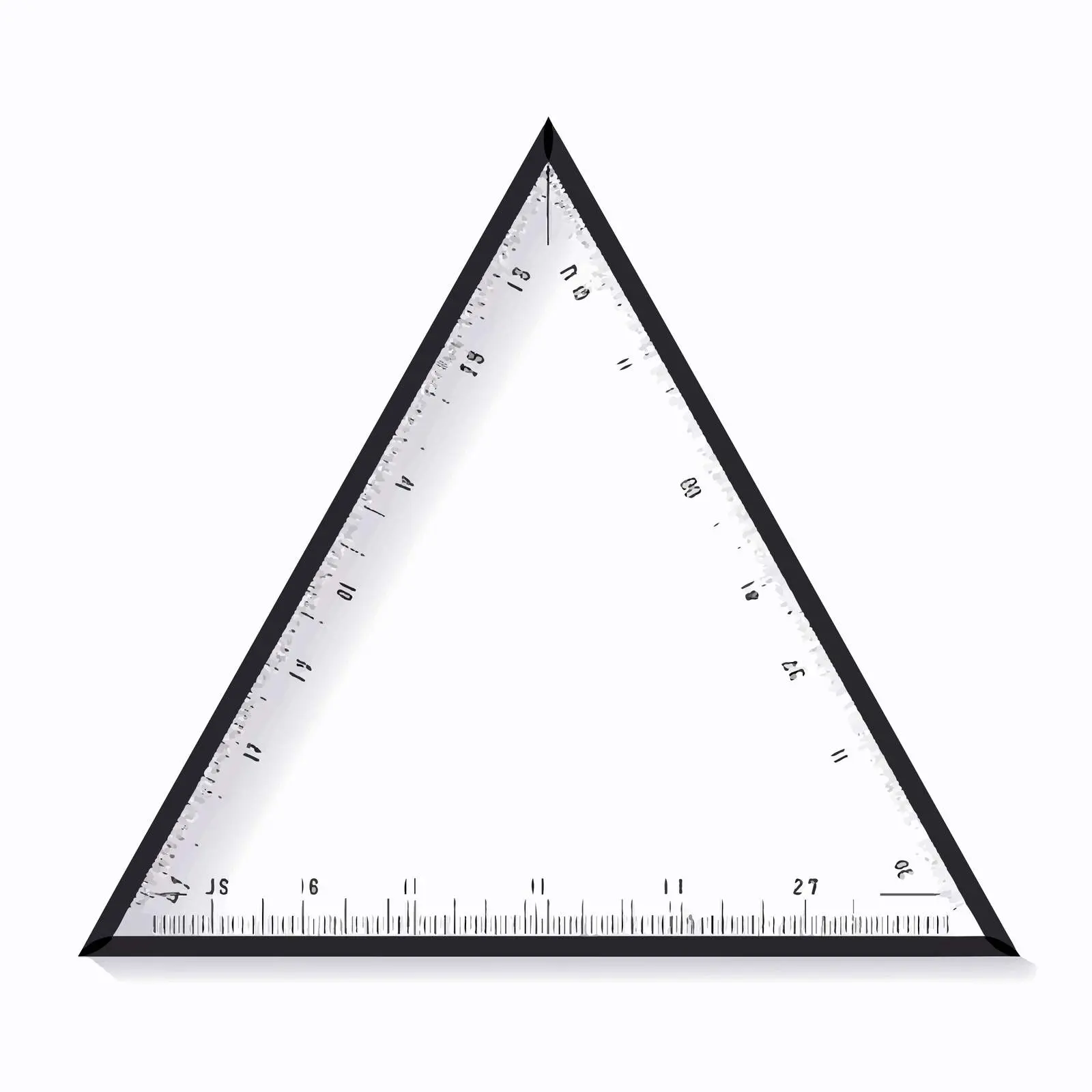 Triangle Ruler Outline Illustration on White Background — free download from Dotvec