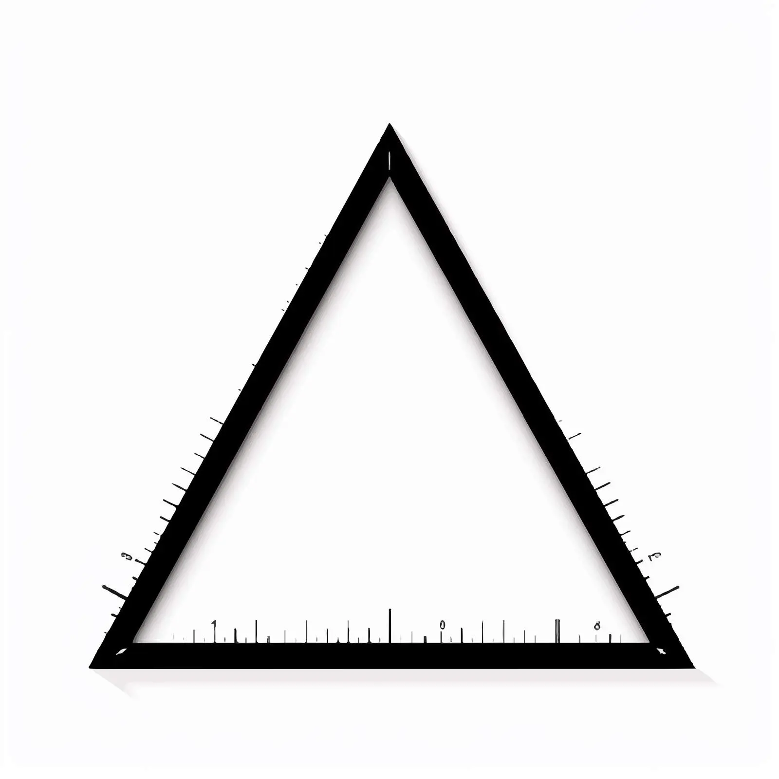 Triangle Ruler Outline Vector Illustration – free professional use image from Dotvec