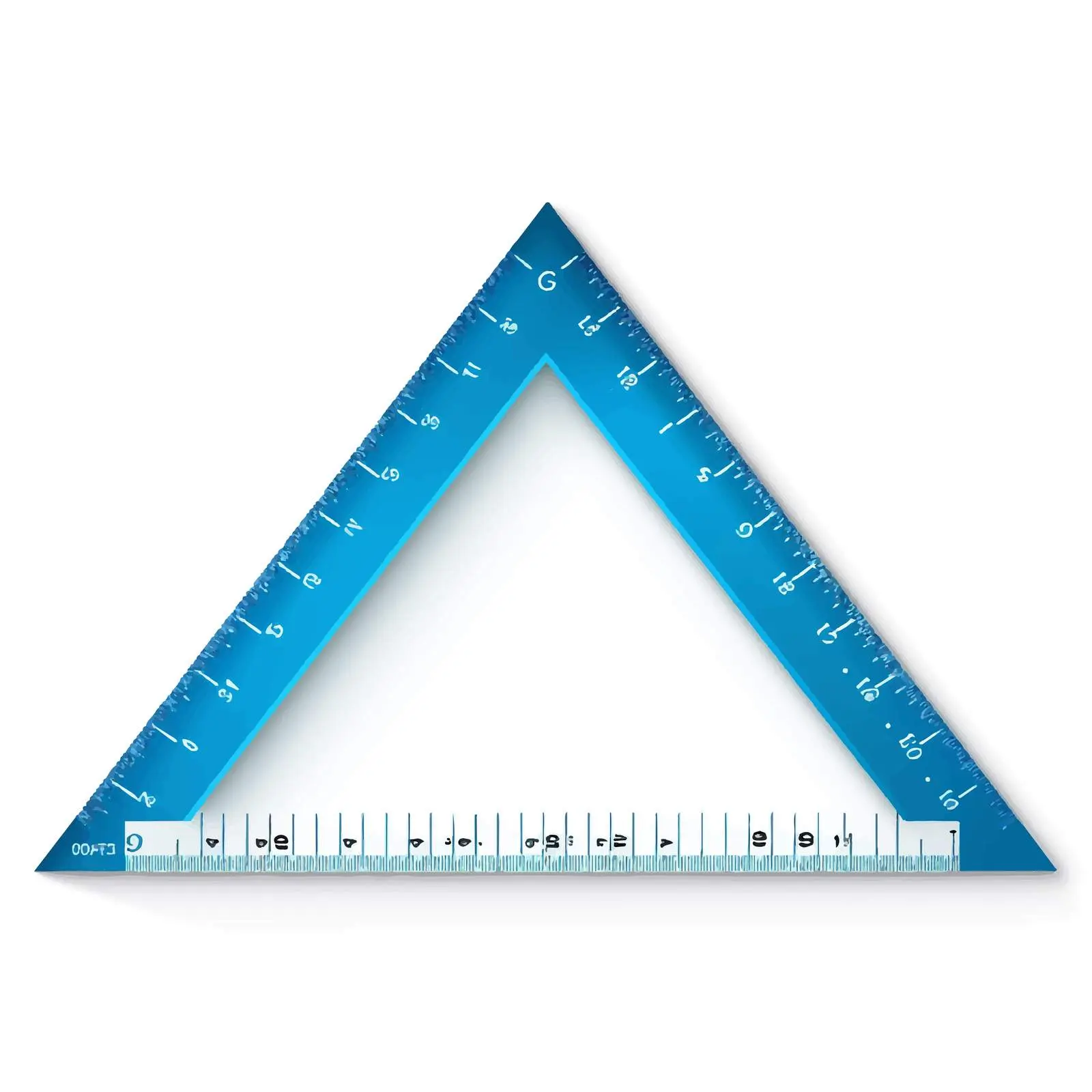 Triangle Ruler Vector Illustration on White Background — free download from Dotvec