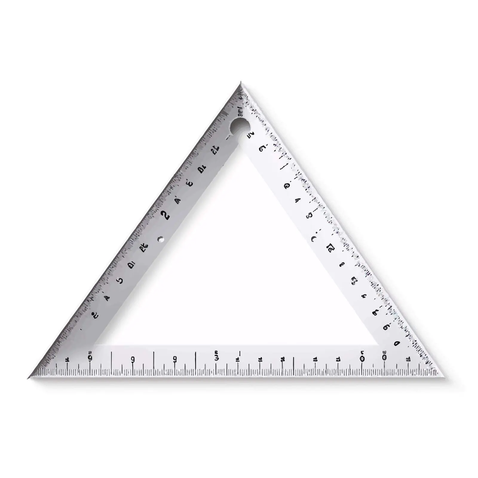 Triangle Ruler Vector Illustration on White Background — free download from Dotvec