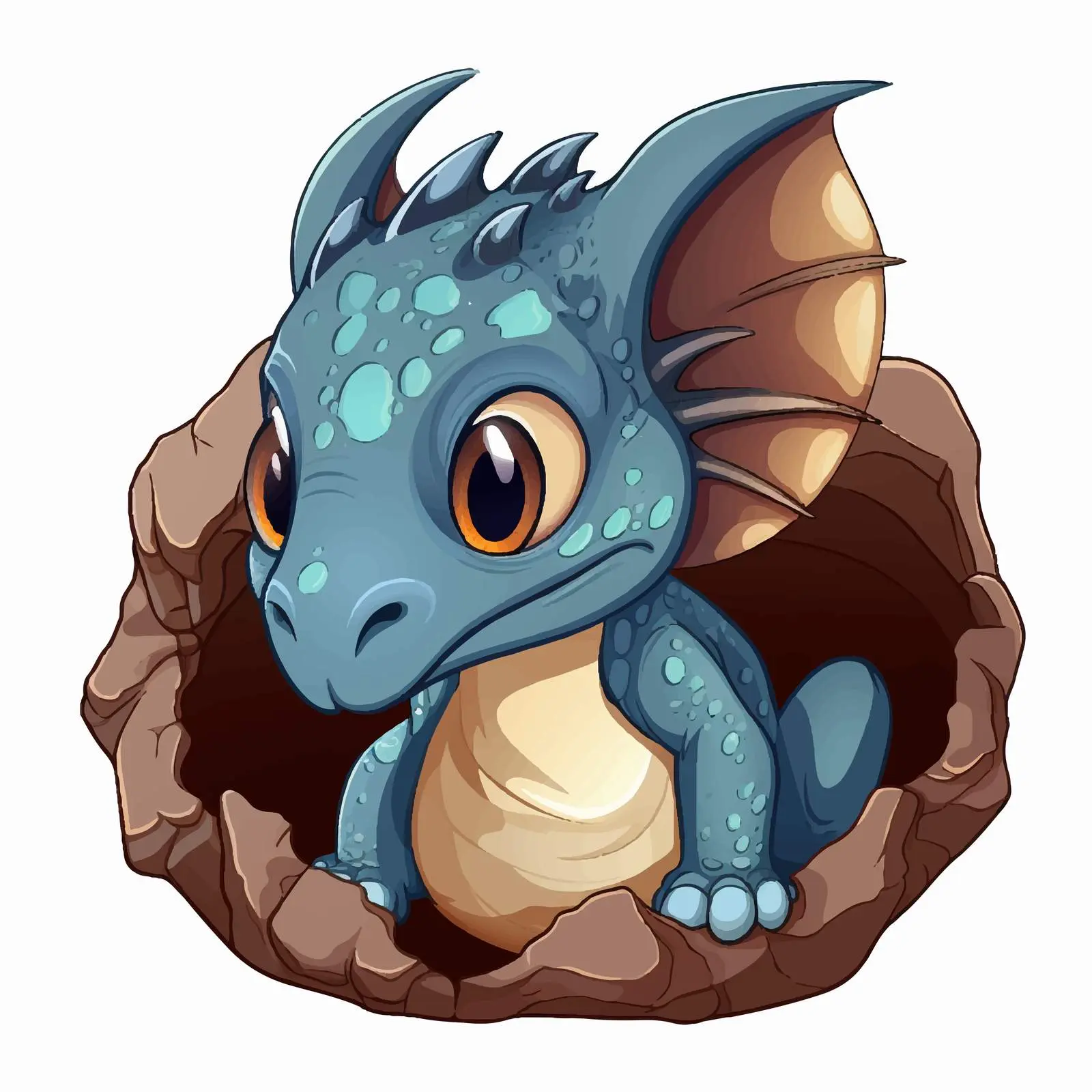 Triceratops Hatching from Egg Cartoon Illustration — free download from Dotvec