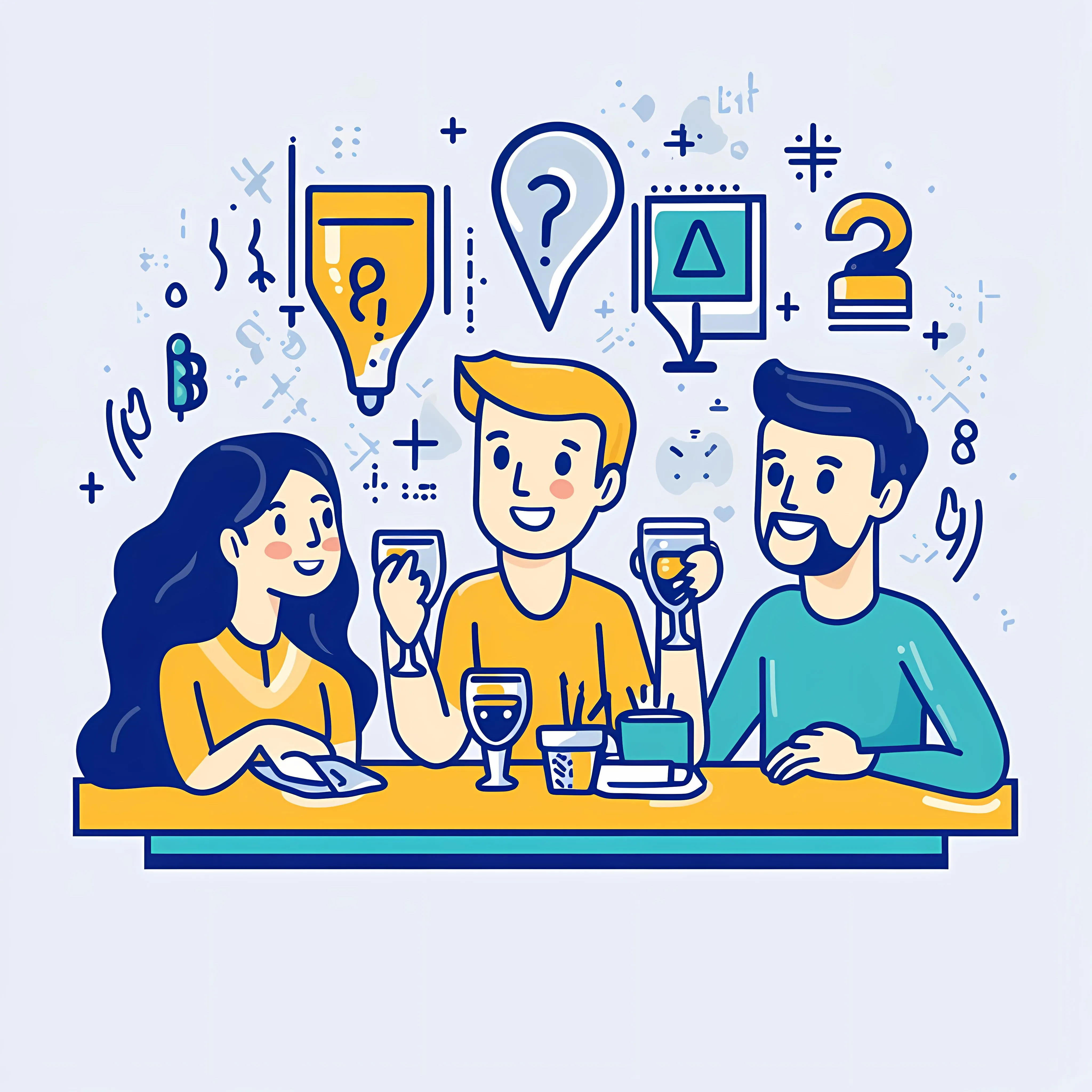 Trivia Night Flat Vector Illustration Design – free fun gathering image from Dotvec