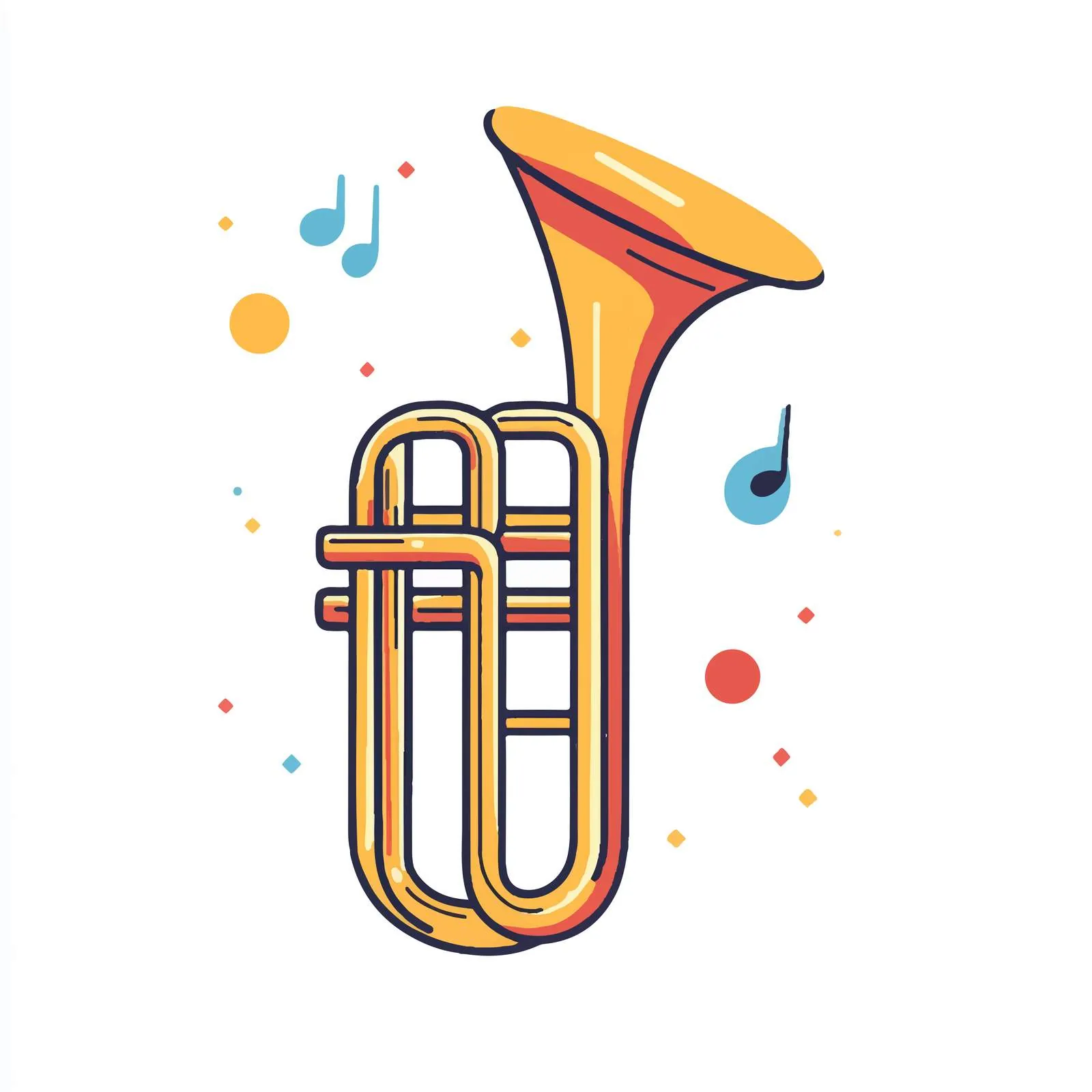 Trombone Musical Instrument Vector Icon — free download from Dotvec