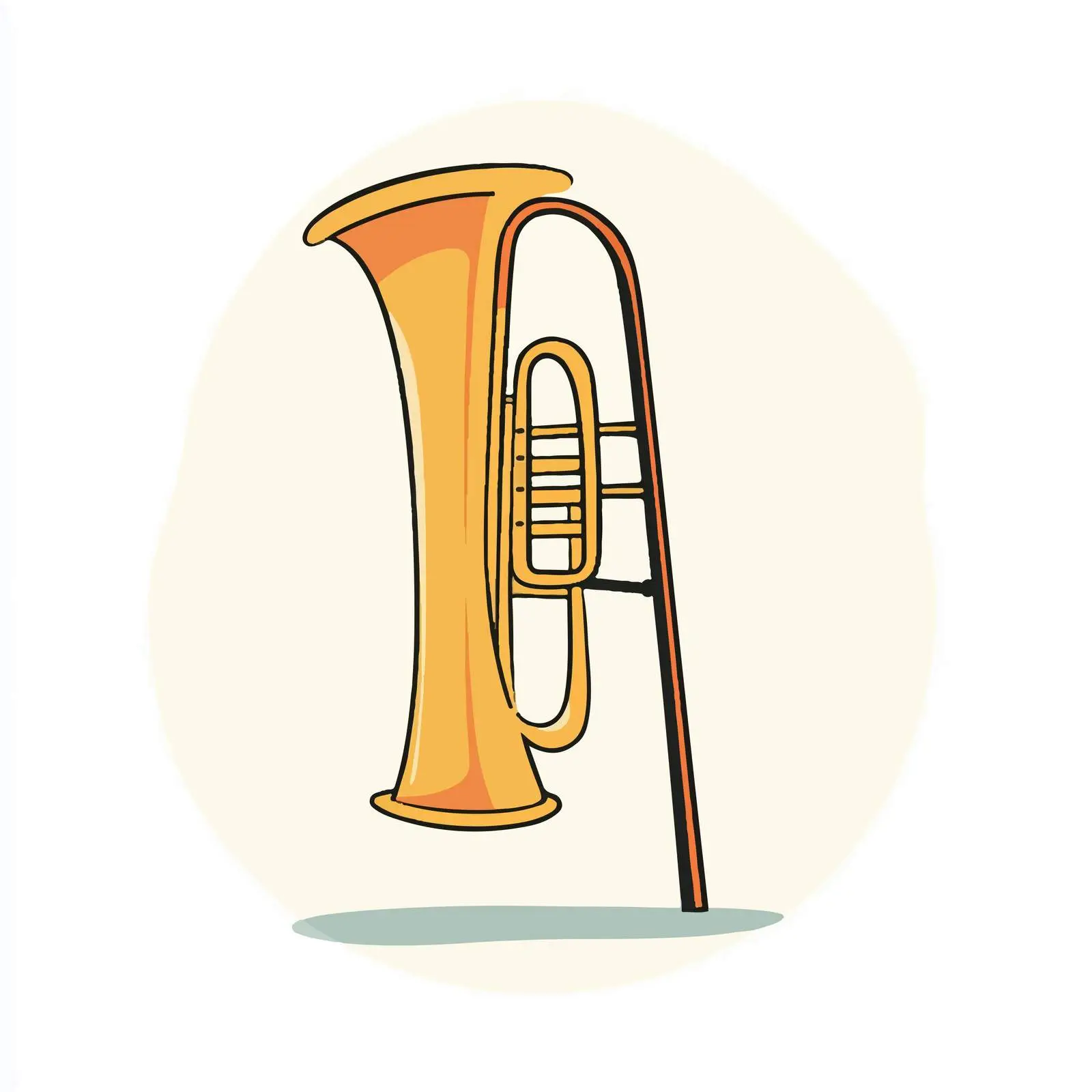 Trombone Musical Instrument Vector Icon — free download from Dotvec