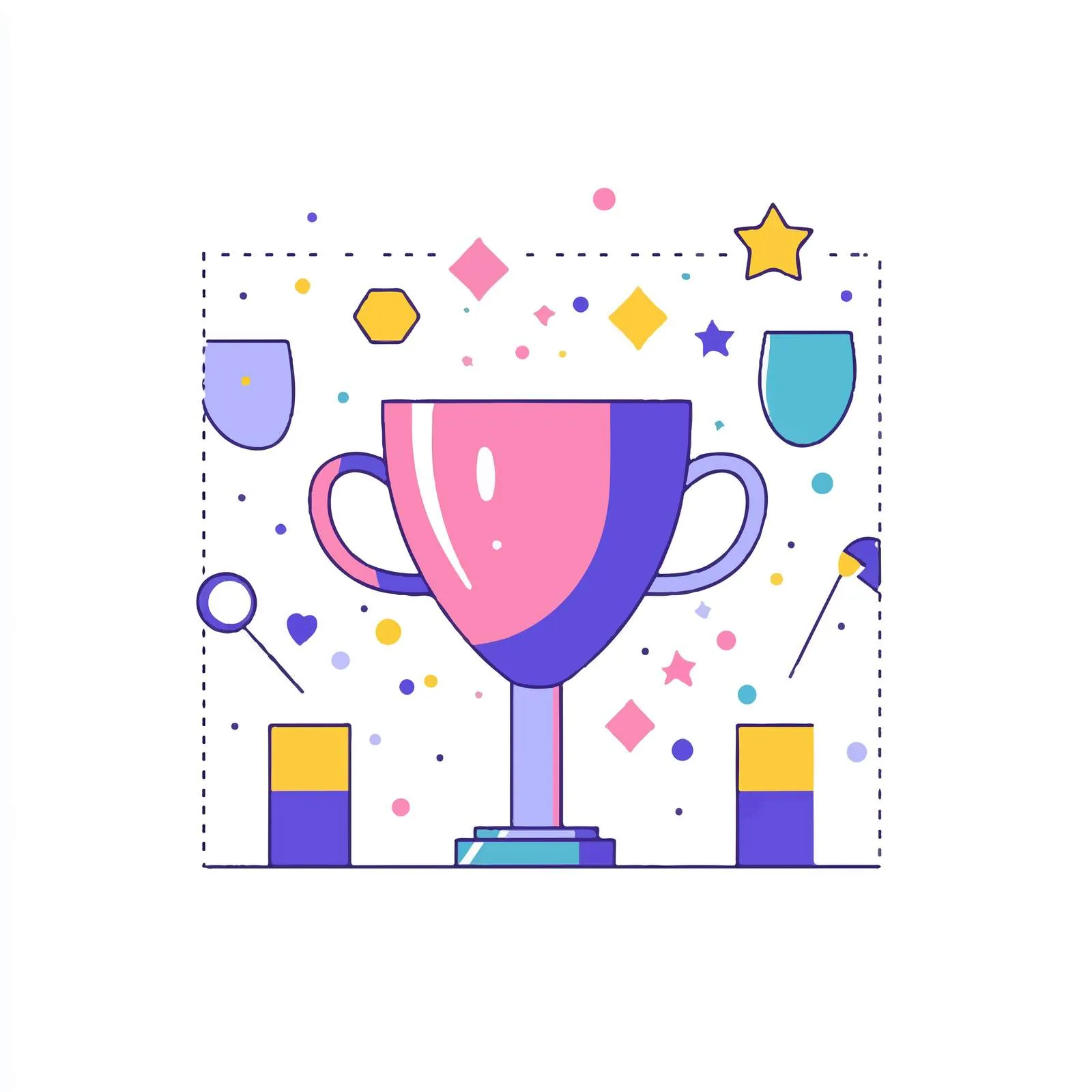 Trophy Cup Winner Award Achievement Design — free download from Dotvec
