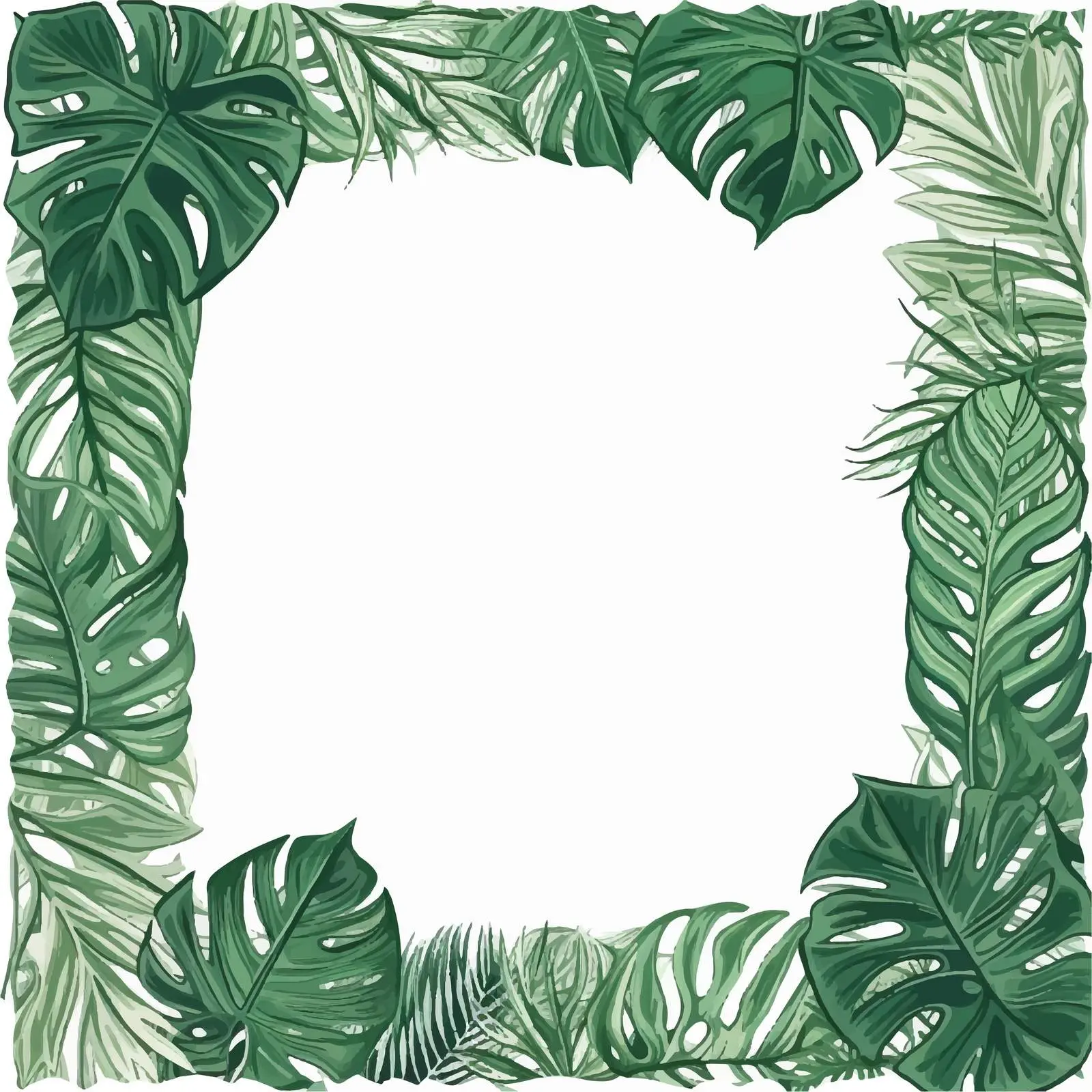 Tropic Deep Green Frame for Flyers Design — free download from Dotvec