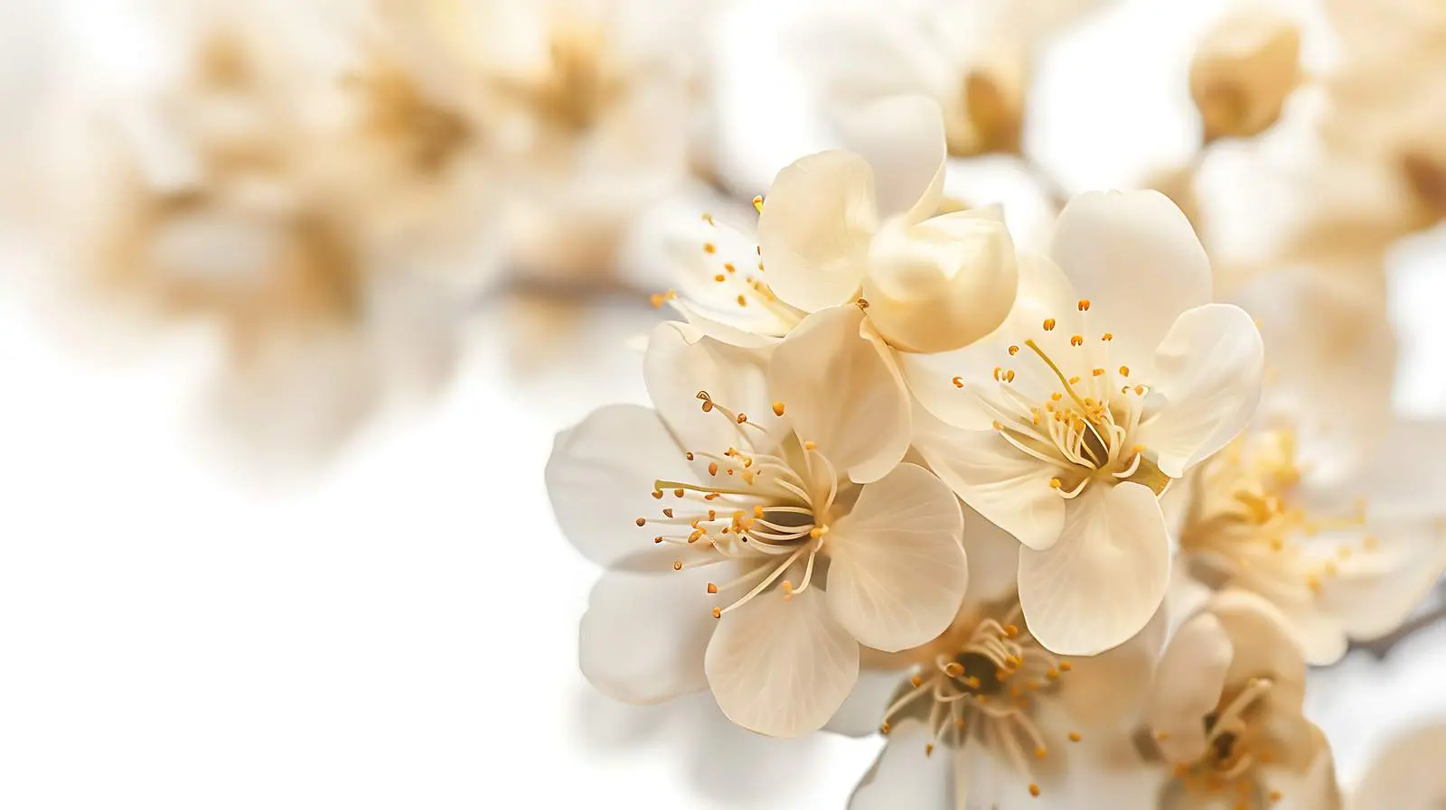 Pale Beige Tropical Flowers in Bloom – free gardens image from Dotvec