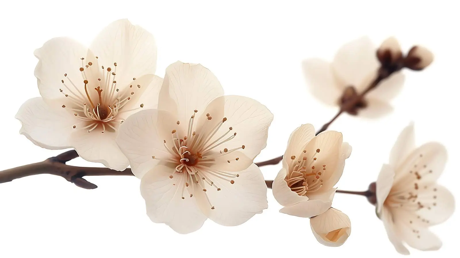 Pale Beige Tropical Flowers Blooming in Nature — free download from Dotvec