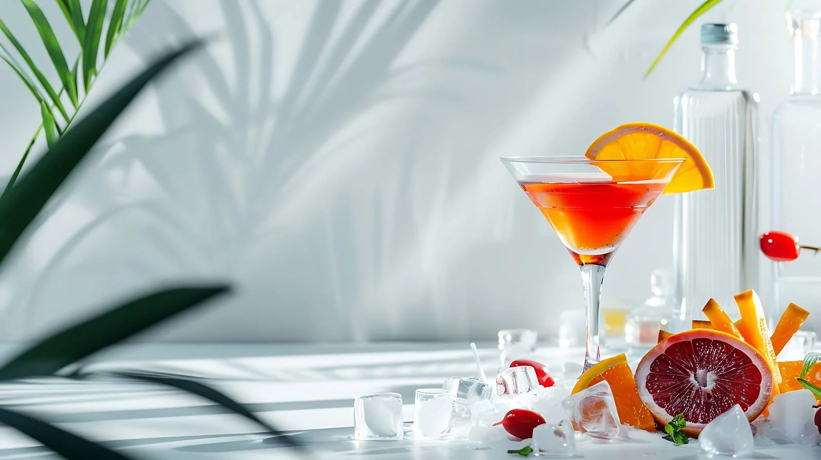 Exotic Martini Cocktail with Ice Cubes — free download from Dotvec
